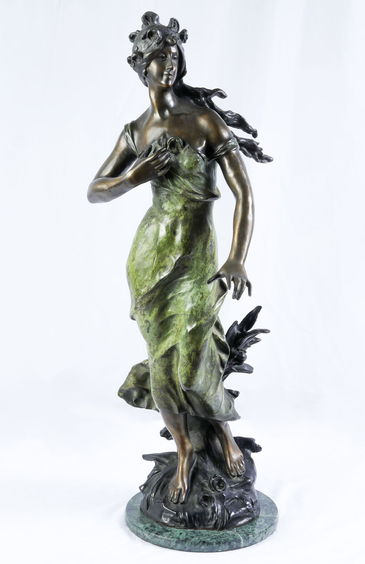 LARGE PATINATED BRONZE SCULPTURE 2755c5