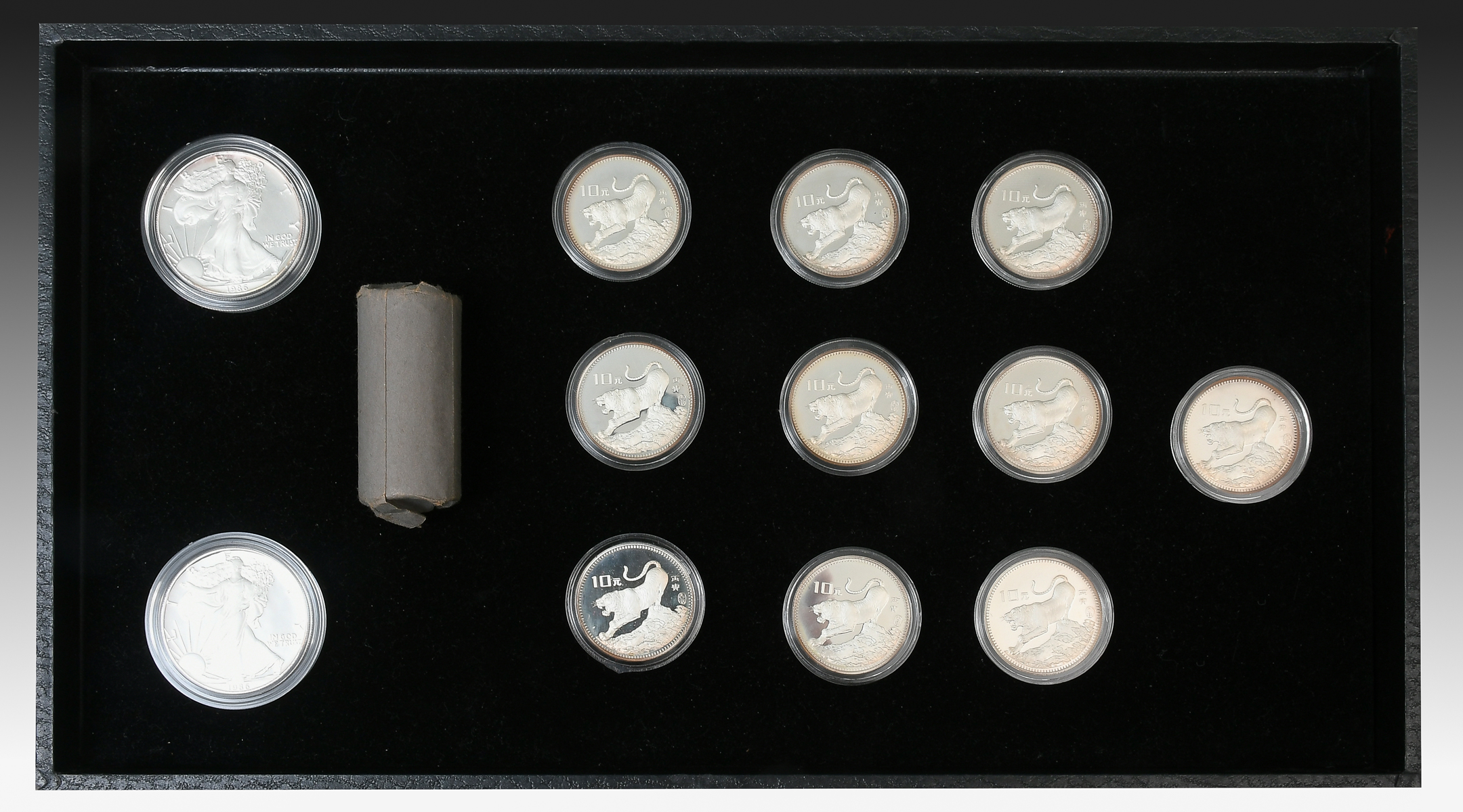 12 PC. AMERICAN & CHINESE SILVER