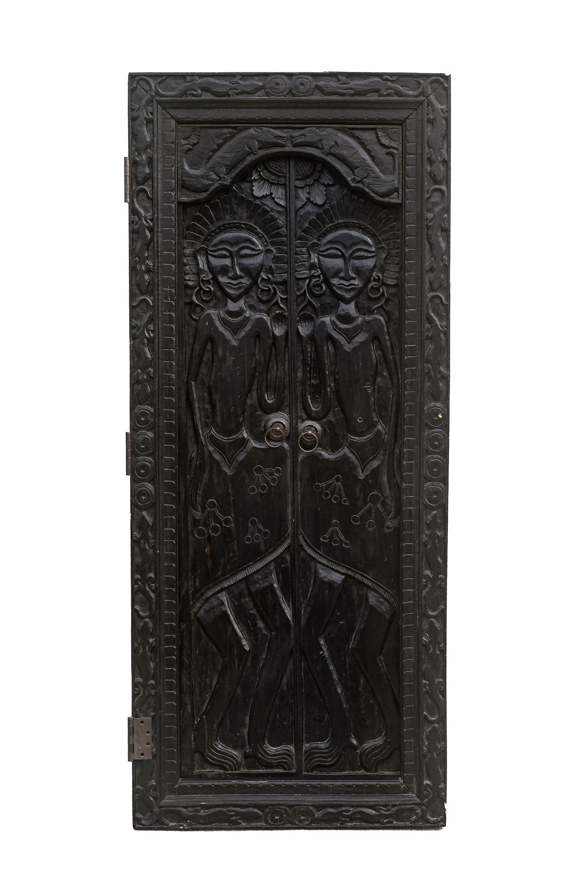 EBONIZED CARVED FIGURAL DOOR WITH 275886