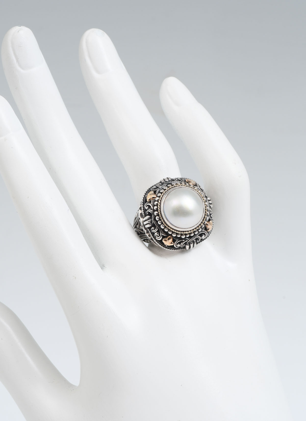 ROBERT MANSE 18K 925 PEARL RING  275964