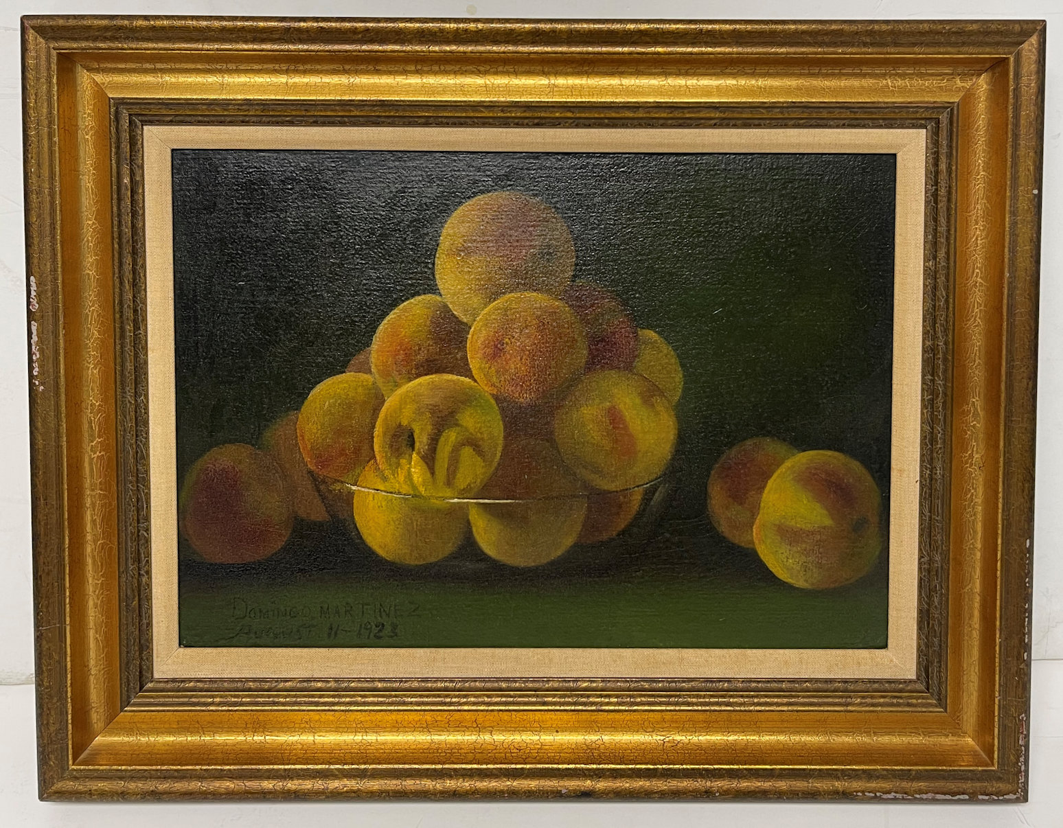 BOWL OF PEACHES PAINTING BY DOMINGO 27597a