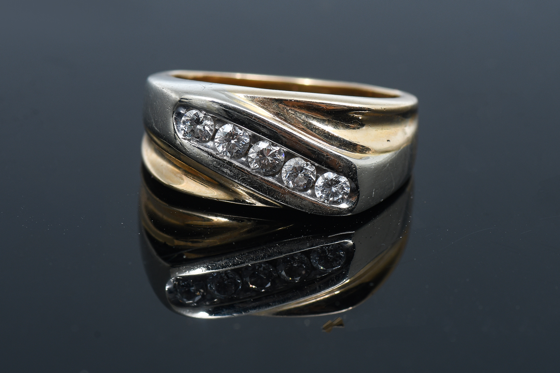 GENTS 14K DIAMOND RING Vintage 275bbe