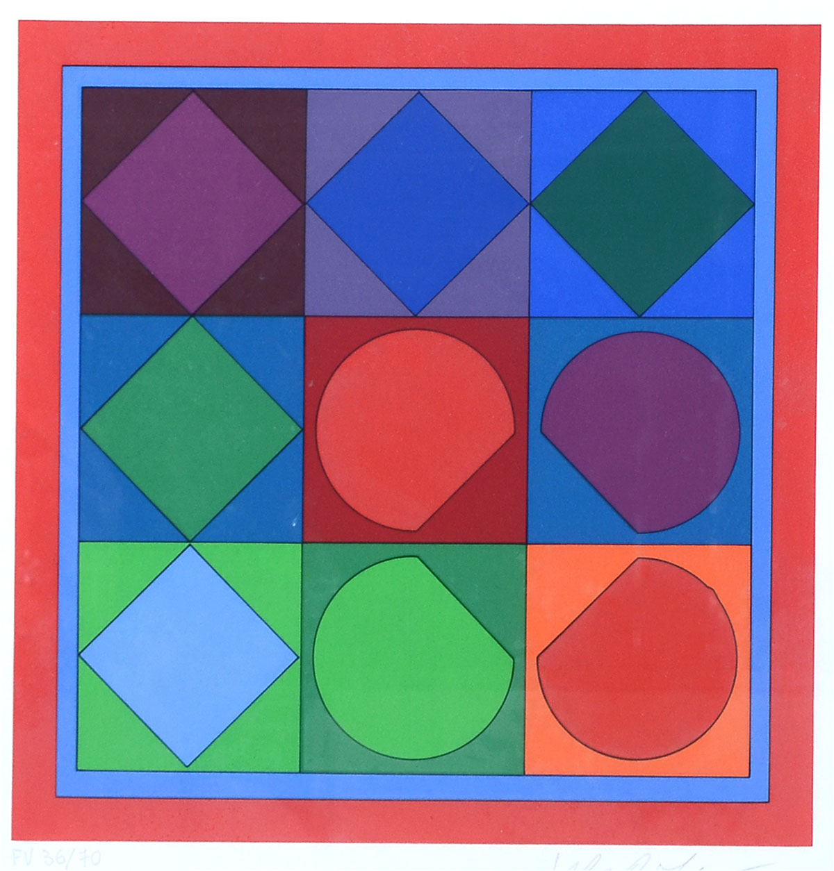 VASARELY Victor French Hungarian  27392a