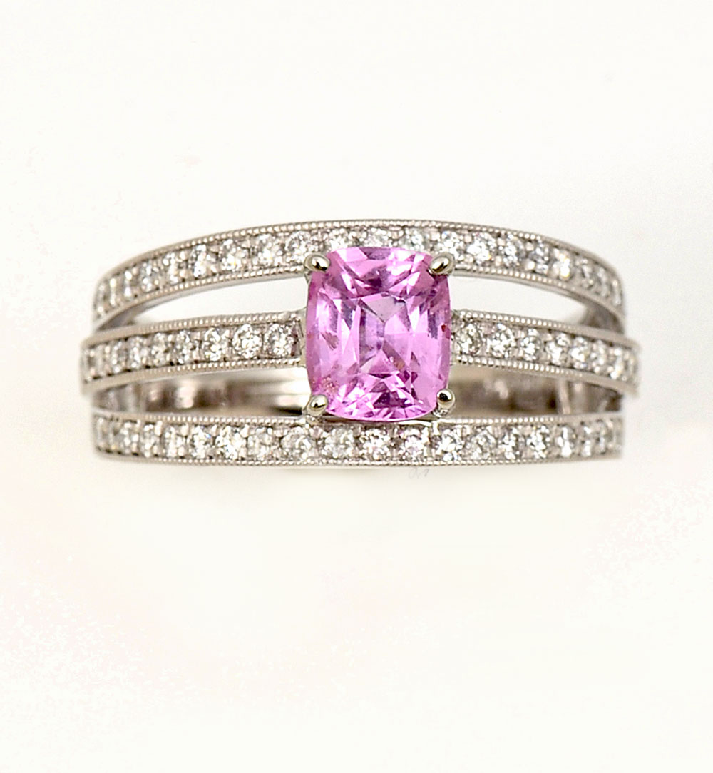 PLATINUM 1 29 CT PINK SAPPHIRE 273cd4