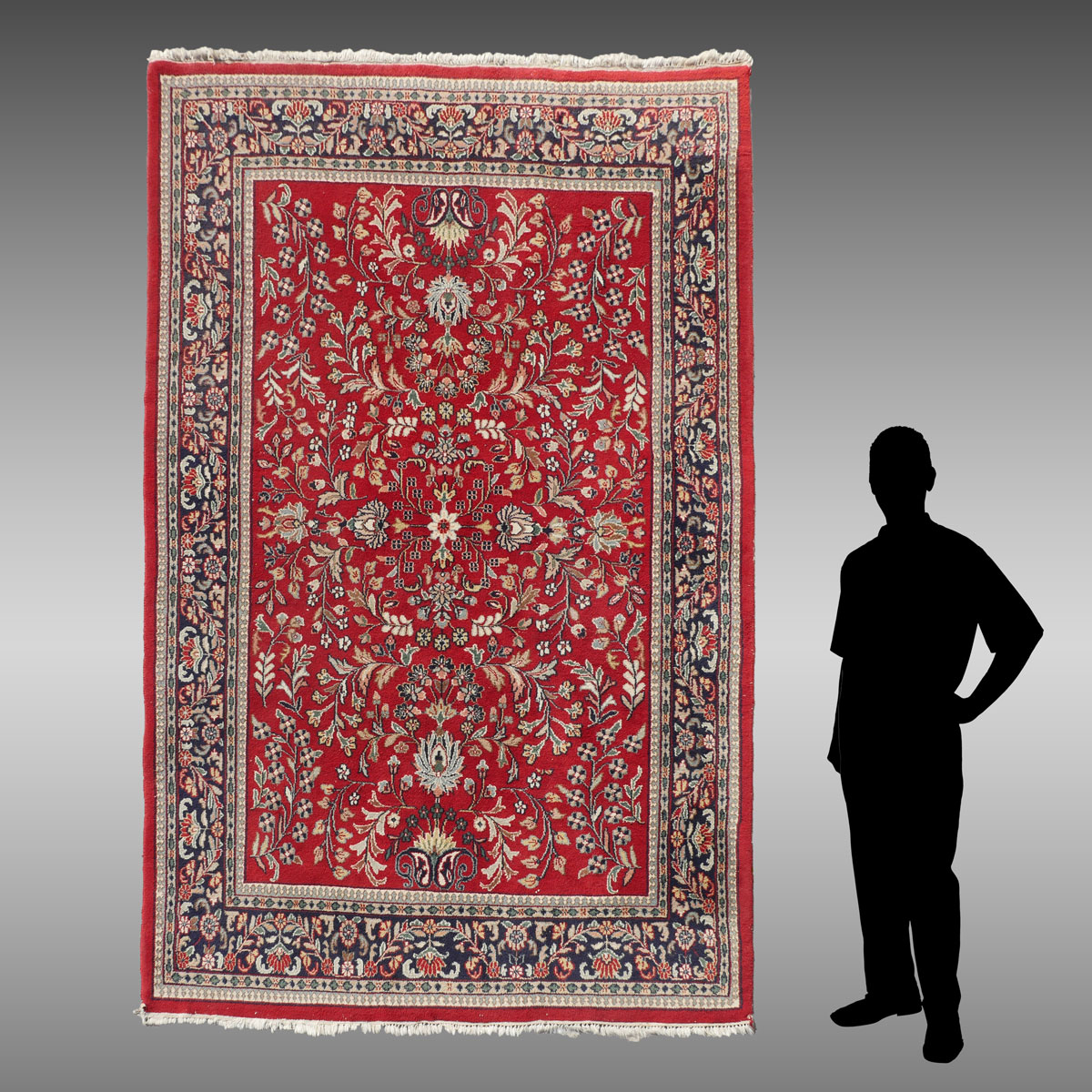 ANTIQUE PERSIAN HK WOOL RUG 6  273ce5