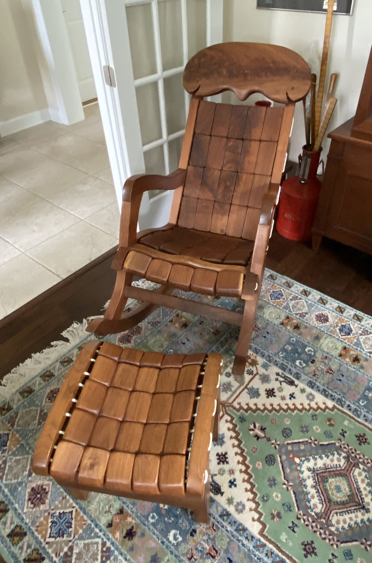 2 PC GERRY GRANT BLACK WALNUT ROCKER 273cec