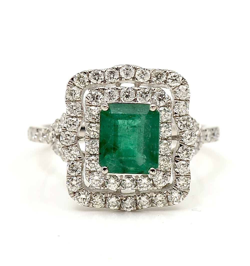 PLATINUM 2 47 CTW EMERALD DIAMOND 273e16