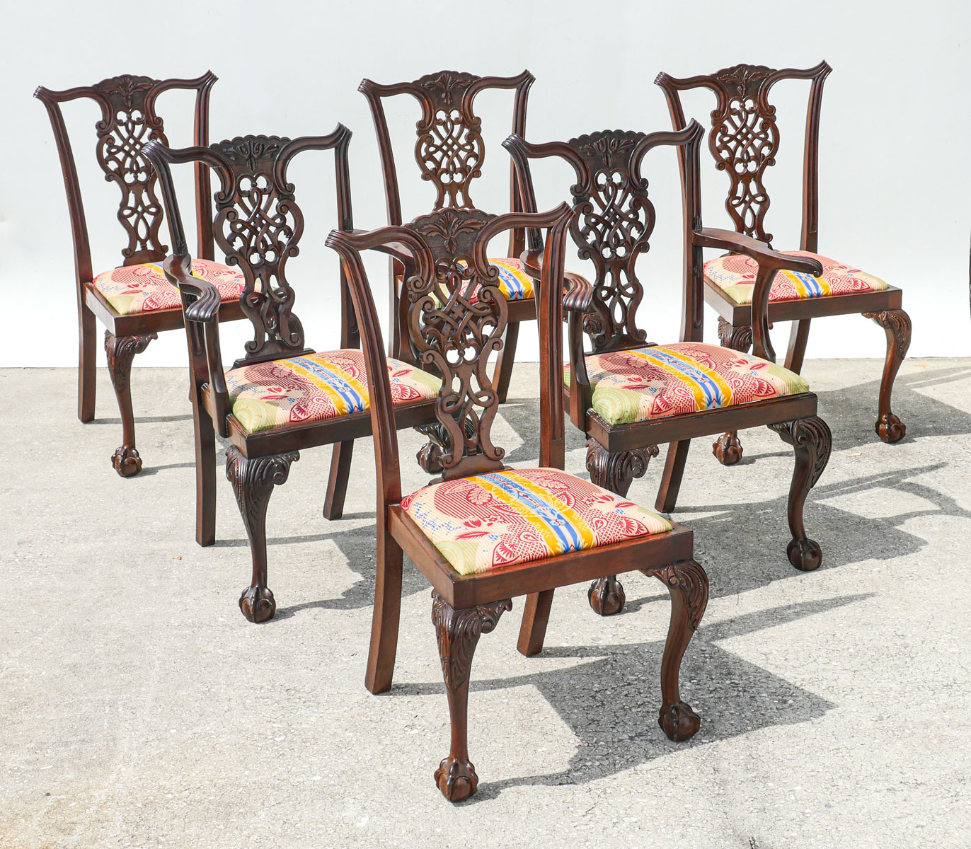 SET OF 6 19TH CENTURY CHIPPENDALE 273eb6