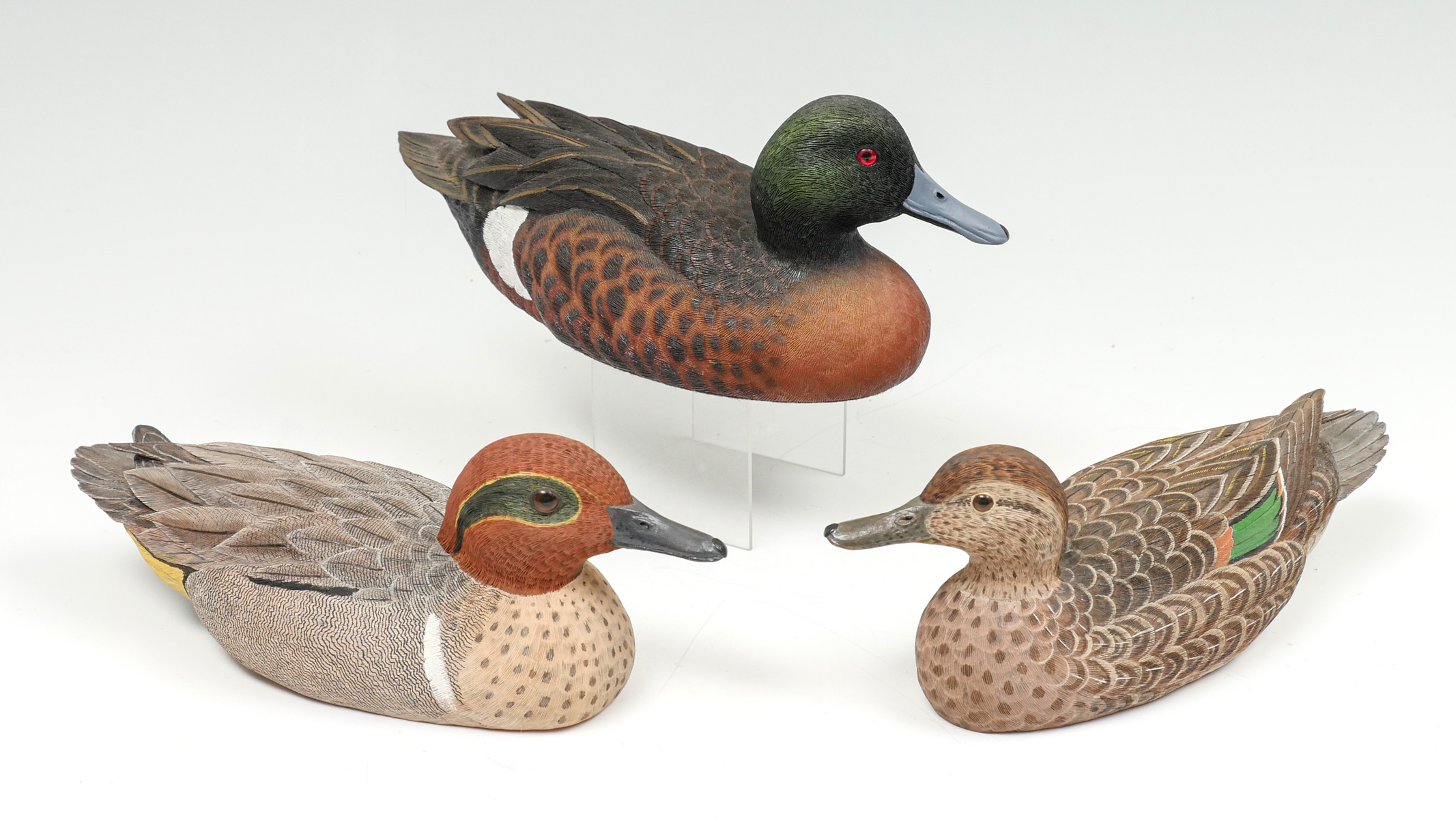 3 SIGNED DUCK DECOYS: Comprising; 1-