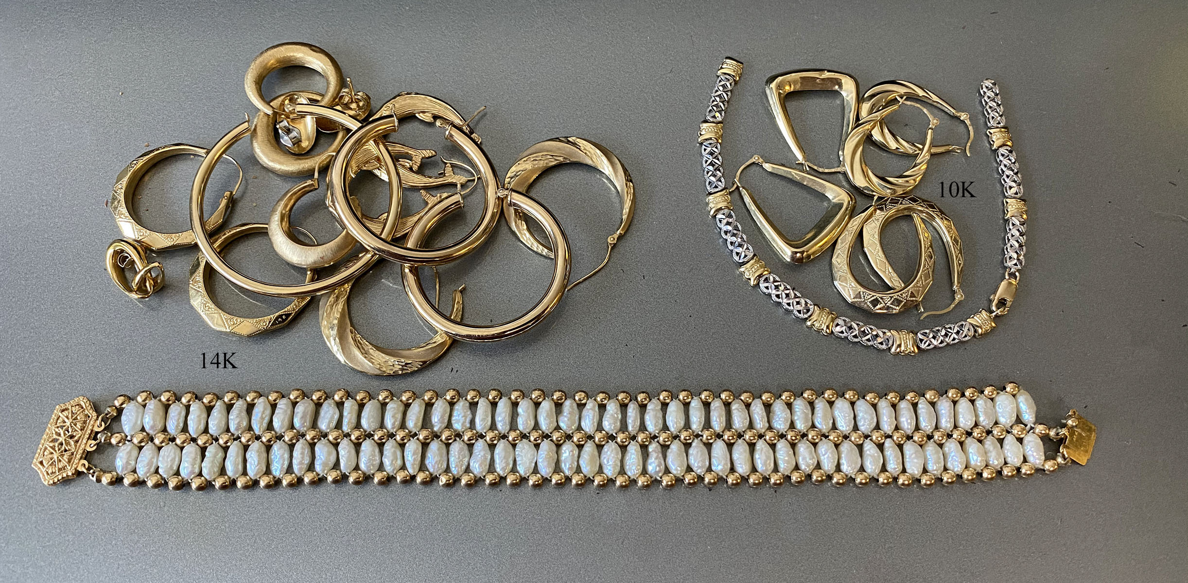 MULTI-PIECE LOT OF 10K AND 14K
