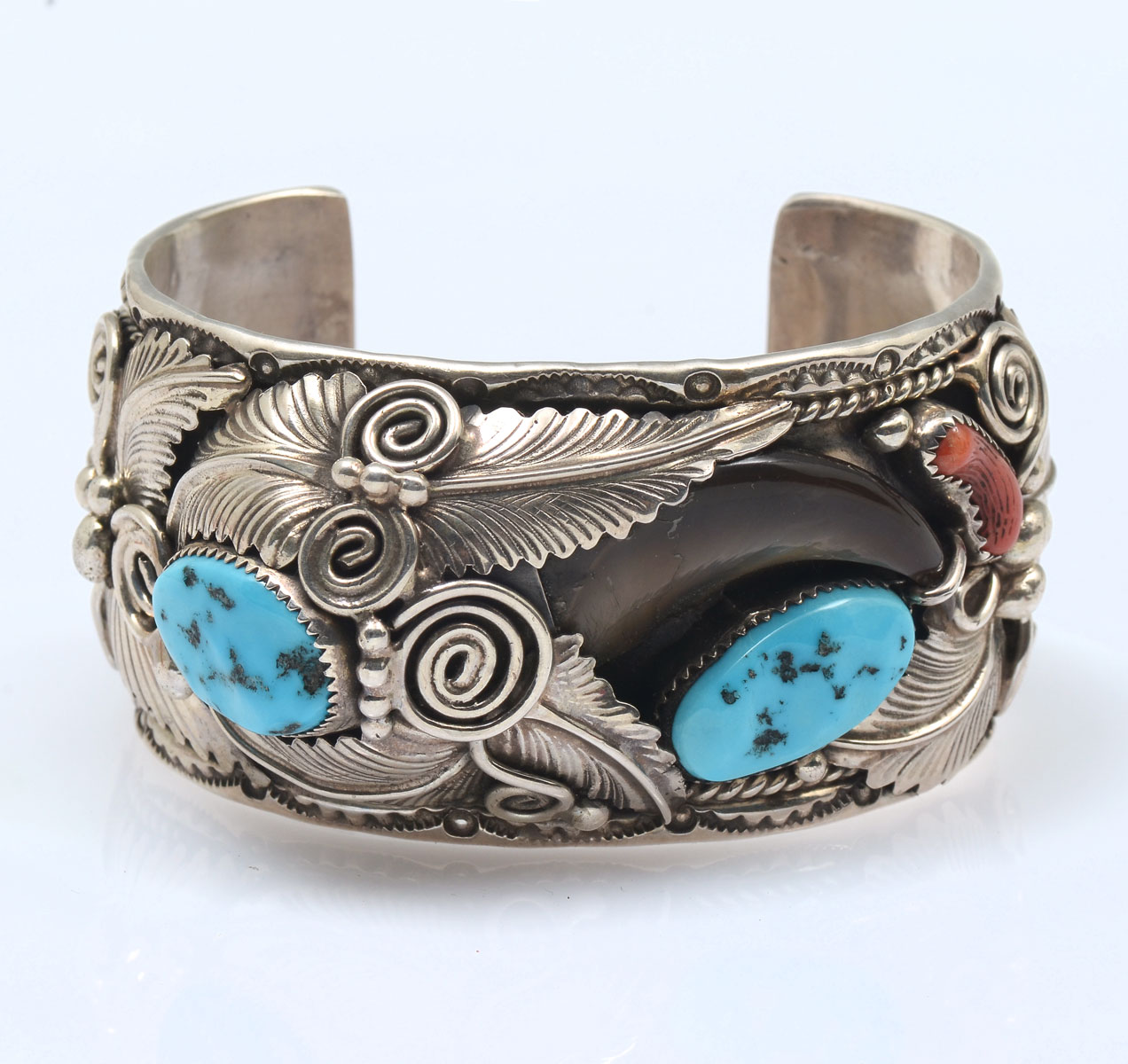 NAVAJO STERLING CUFF BRACELET M  2741ba