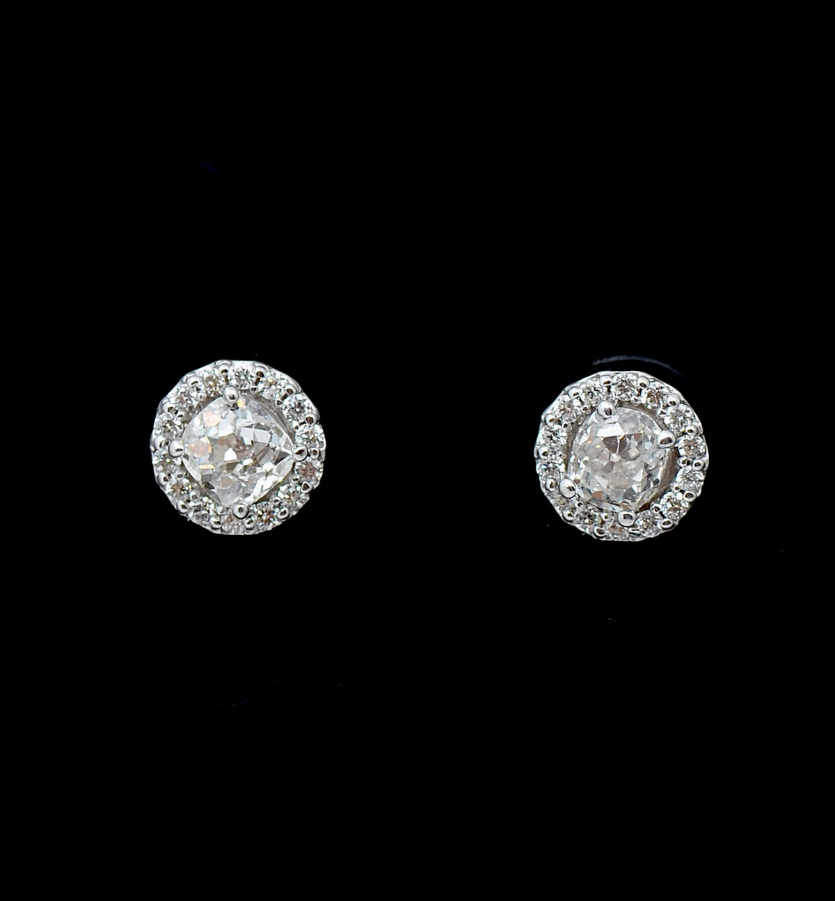 14K OLD MINE 58 CTW DIAMOND EARRINGS  2742f2