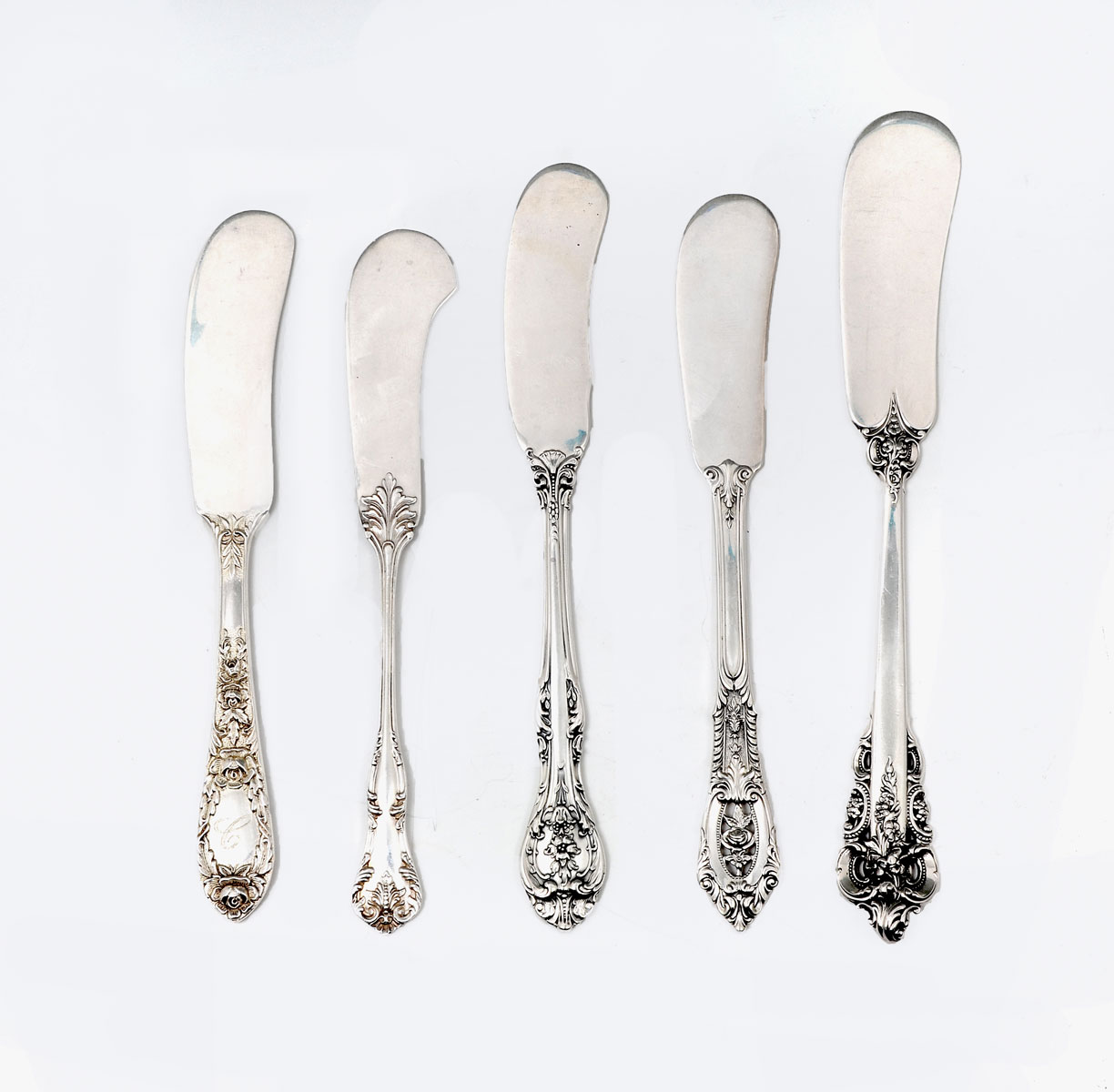 5 PC STERLING BUTTER KNIFE COLLECTION  2743fb