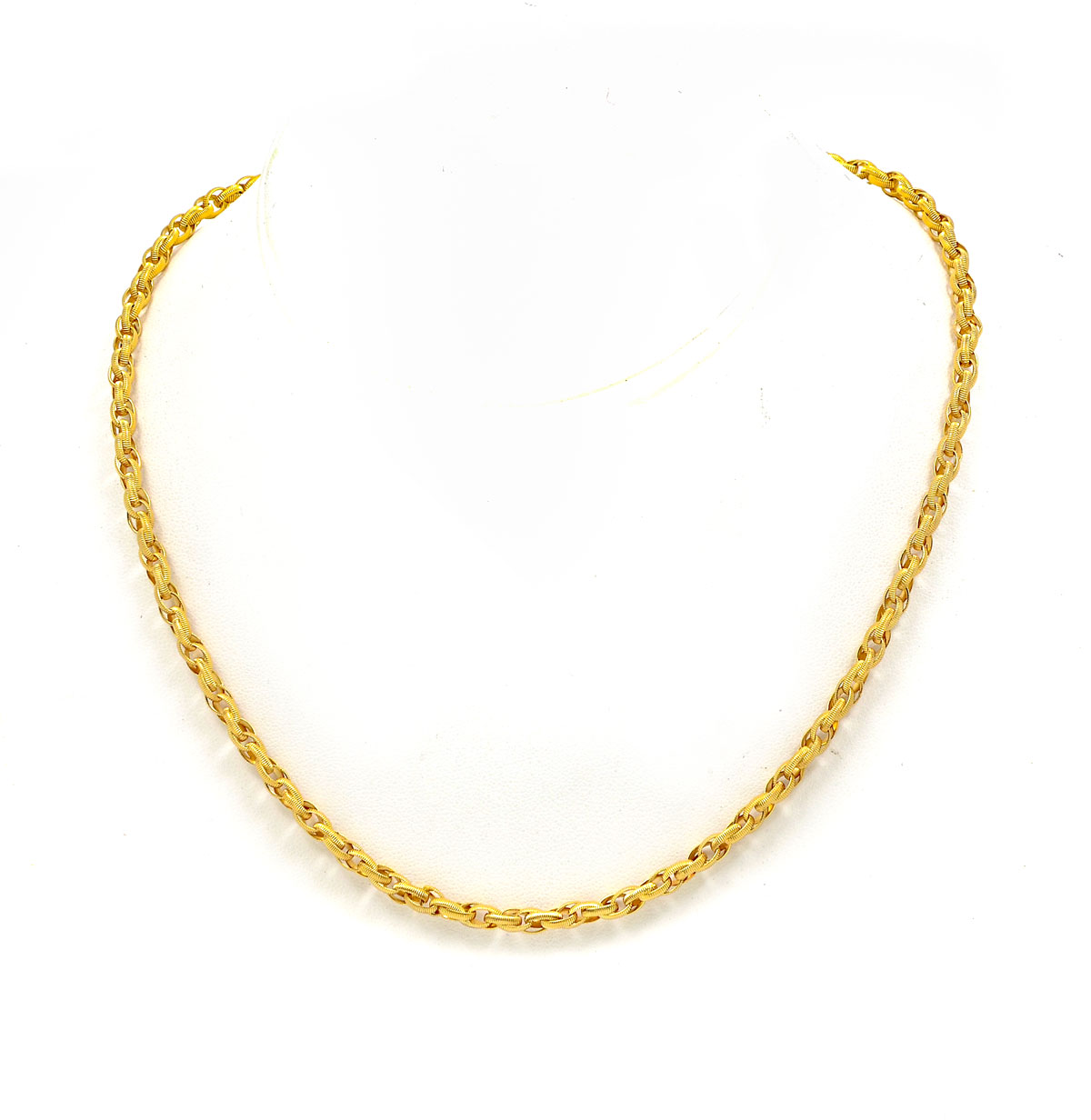 80'S 18K TEXTURED WEAVE CHAIN: