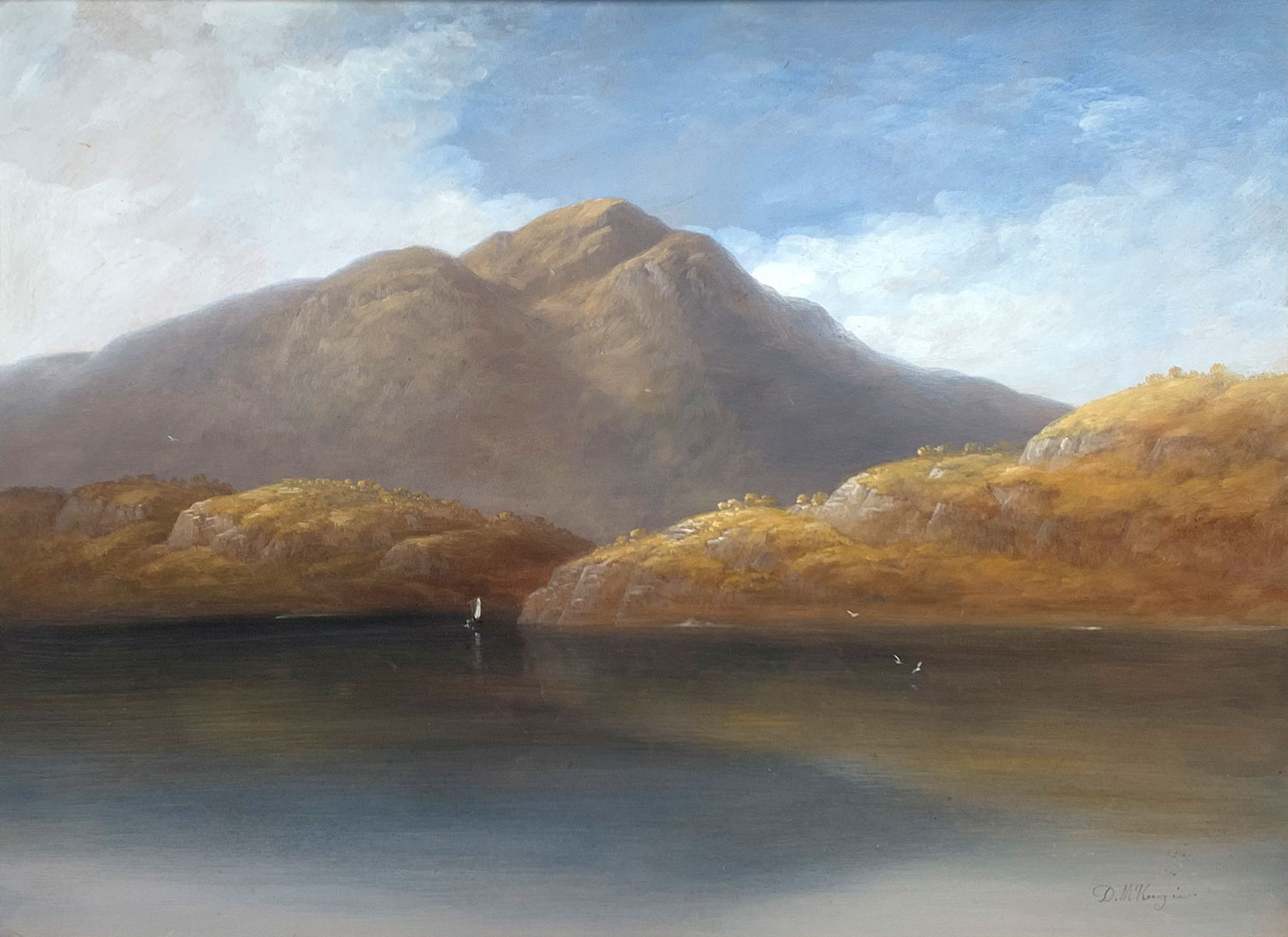 HIGHLAND LOCH PAINTING SIGNED D  274474