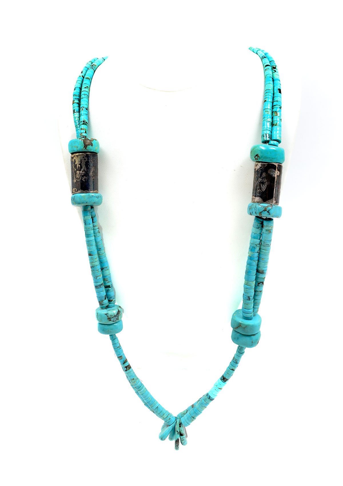 NATIVE AMERICAN INDIAN BEADED TURQUOISE 2746ae