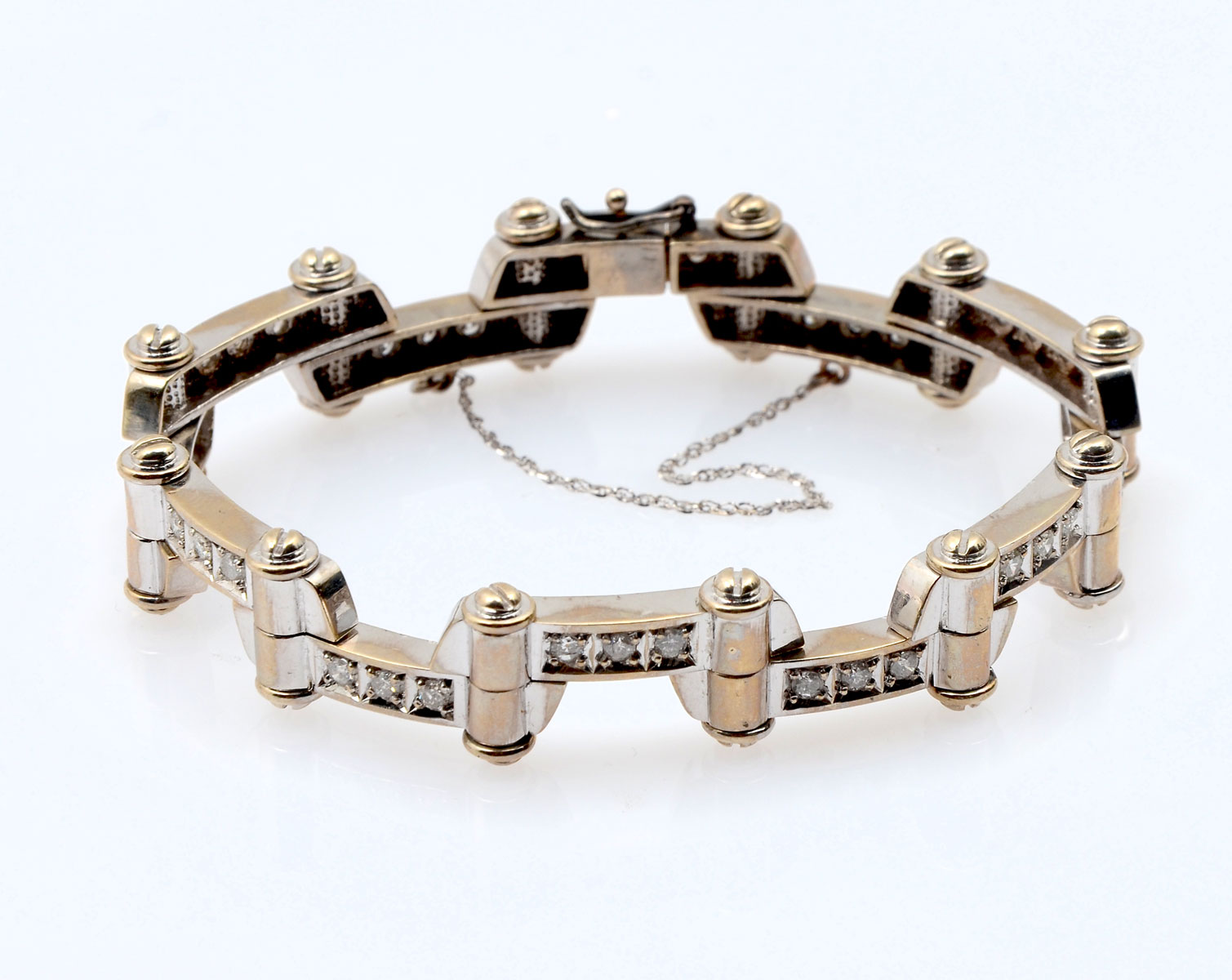 UNIQUE 14K DIAMOND BRACELET WITH