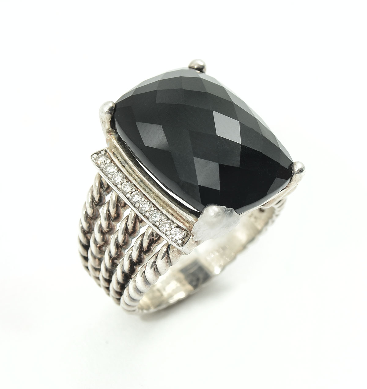 YURMAN STERLING ONYX DIAMOND 2771c1