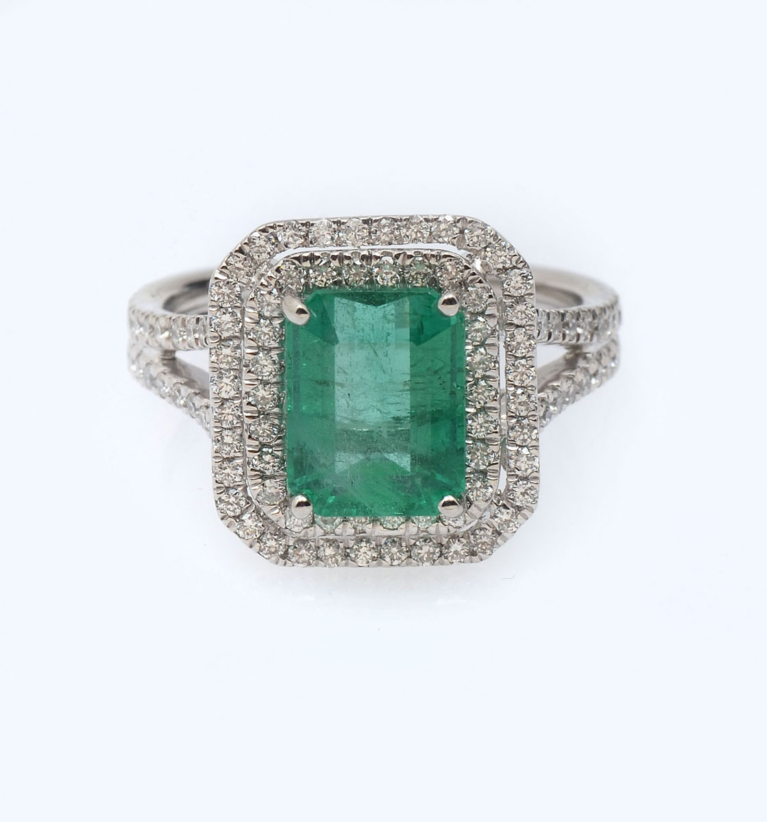 2 83 CT EMERALD RING WITH DIAMONDS 277602