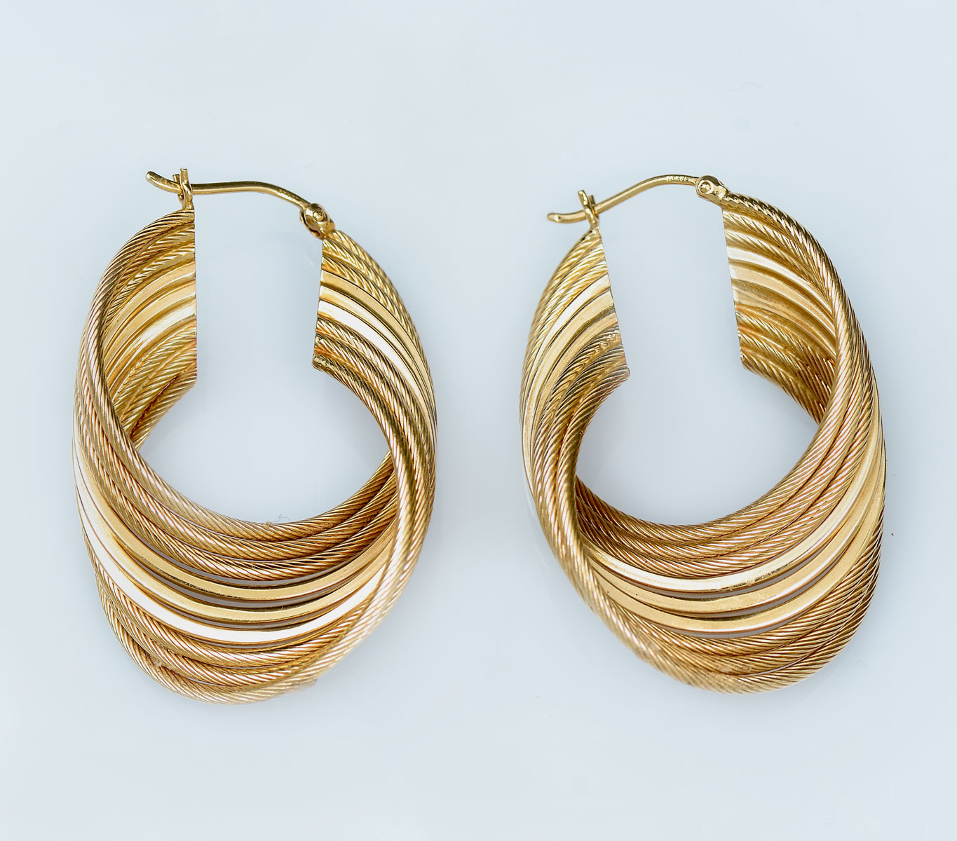 14K FUSED HOOP EARRINGS: European