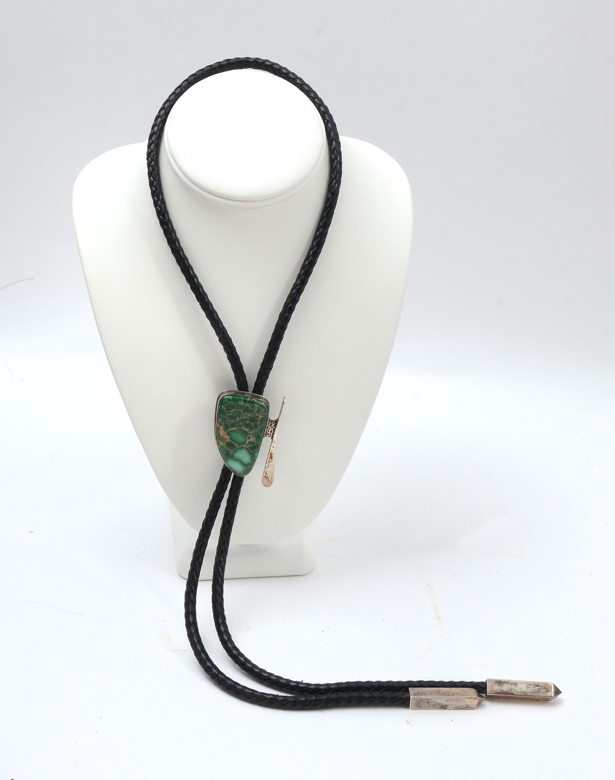 STERLING TURQUOISE BOLO TIE SIGNED 277922