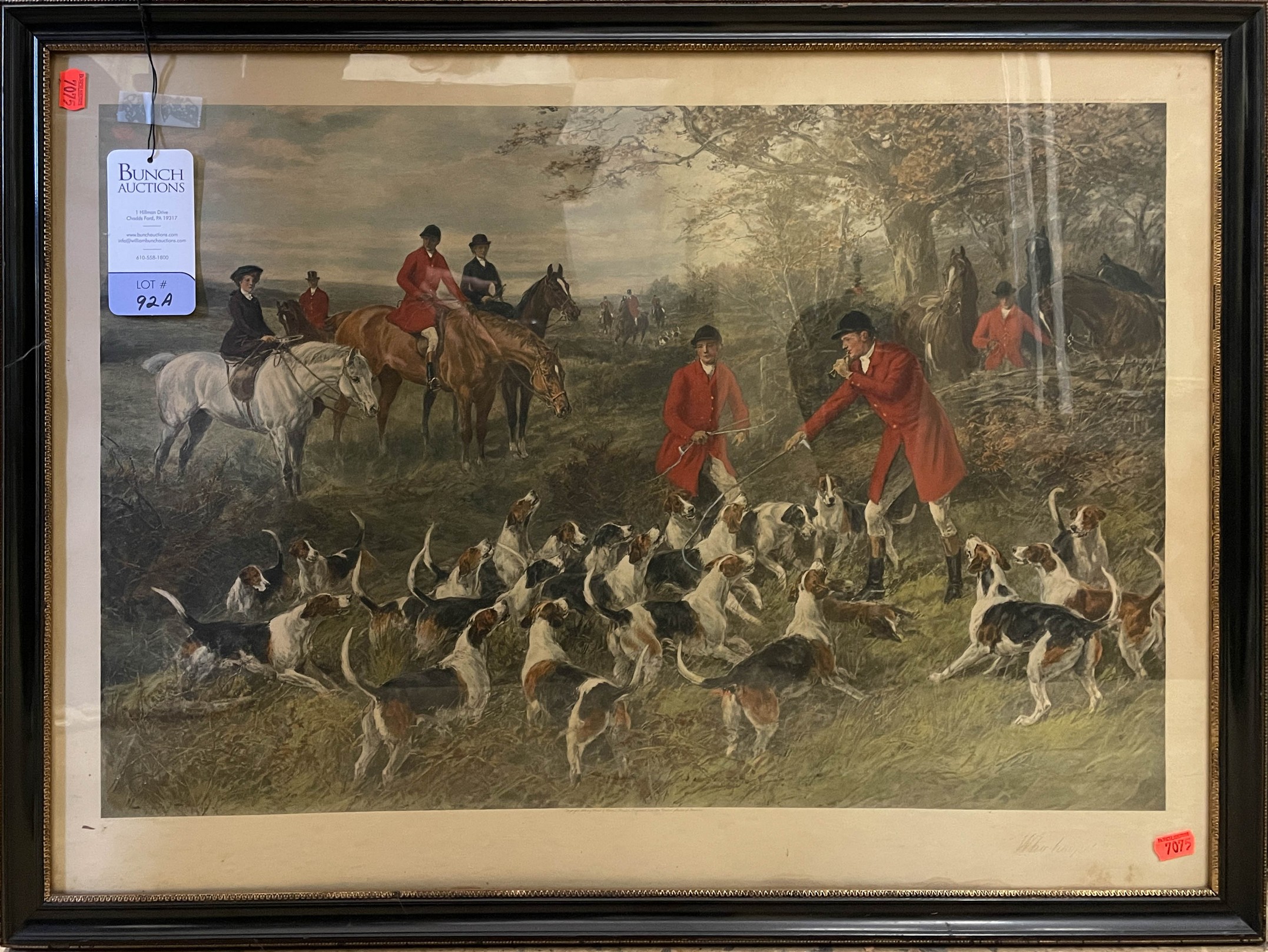 Heywood Hardy hunt print, copyright