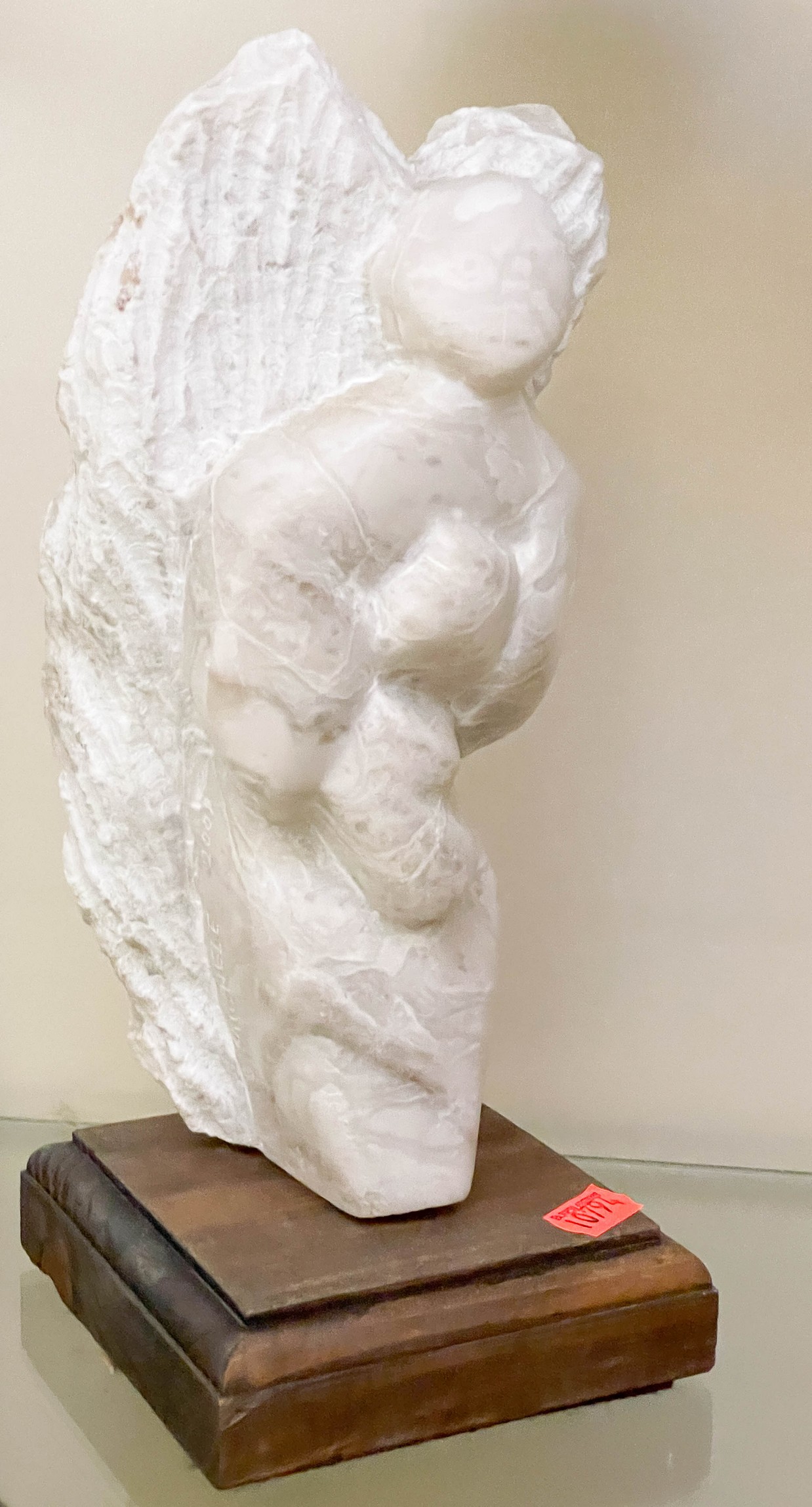 Abstract alabaster figural sculpture,
