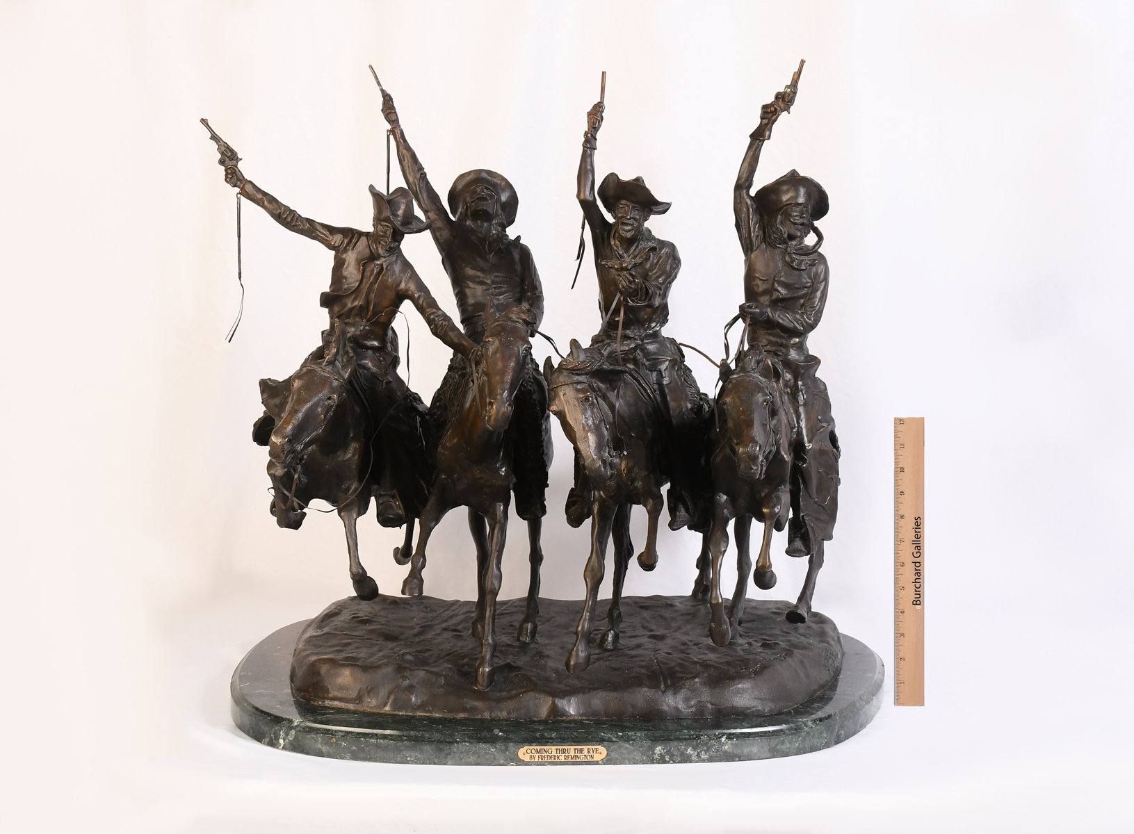 LARGE STATEMENT-MAKING COWBOY BRONZE