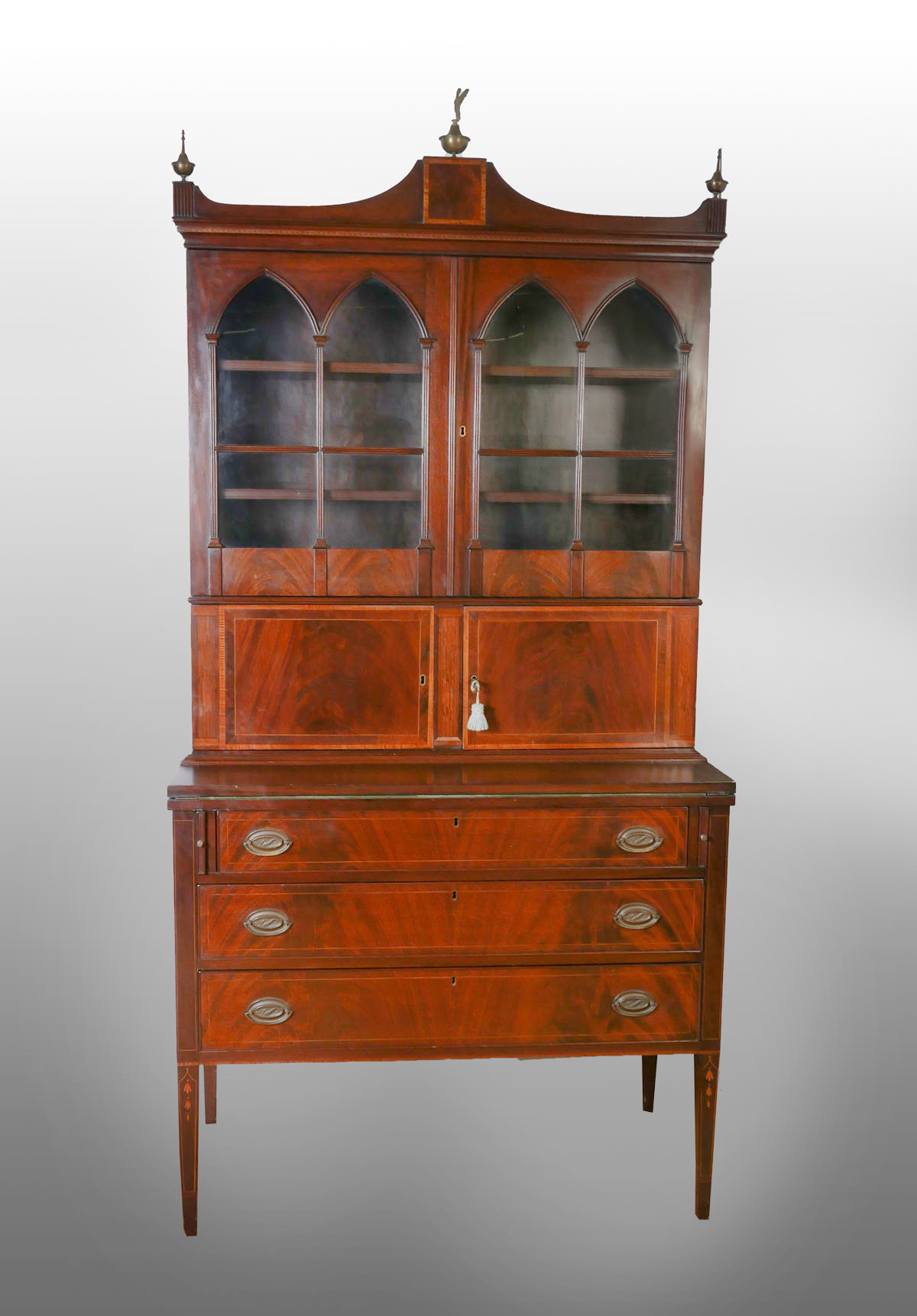 SHERATON STYLE SECRETARY DESK CABINET  275ec1