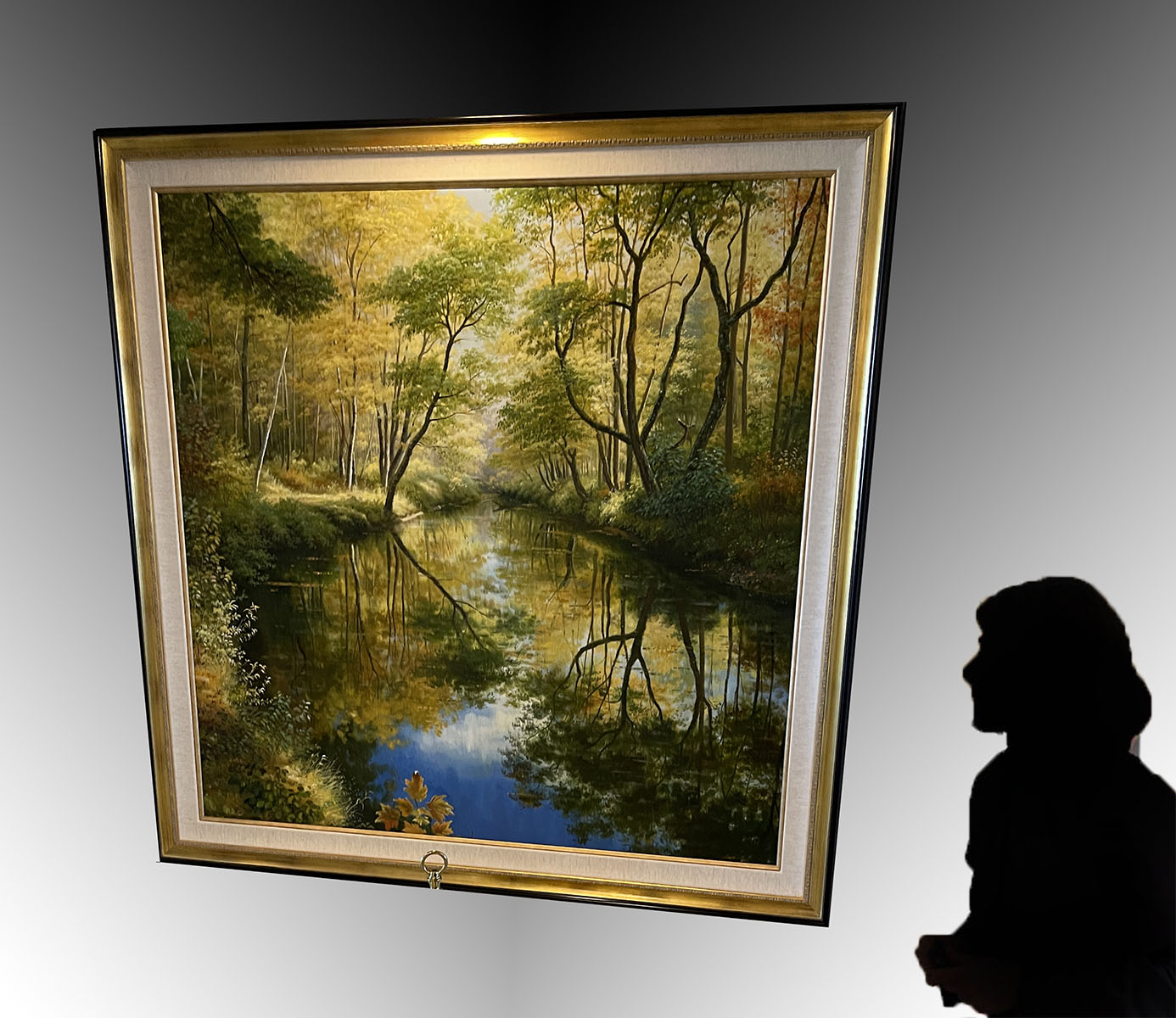 LARGE SERENE STREAM PAINTING BY 275ee4