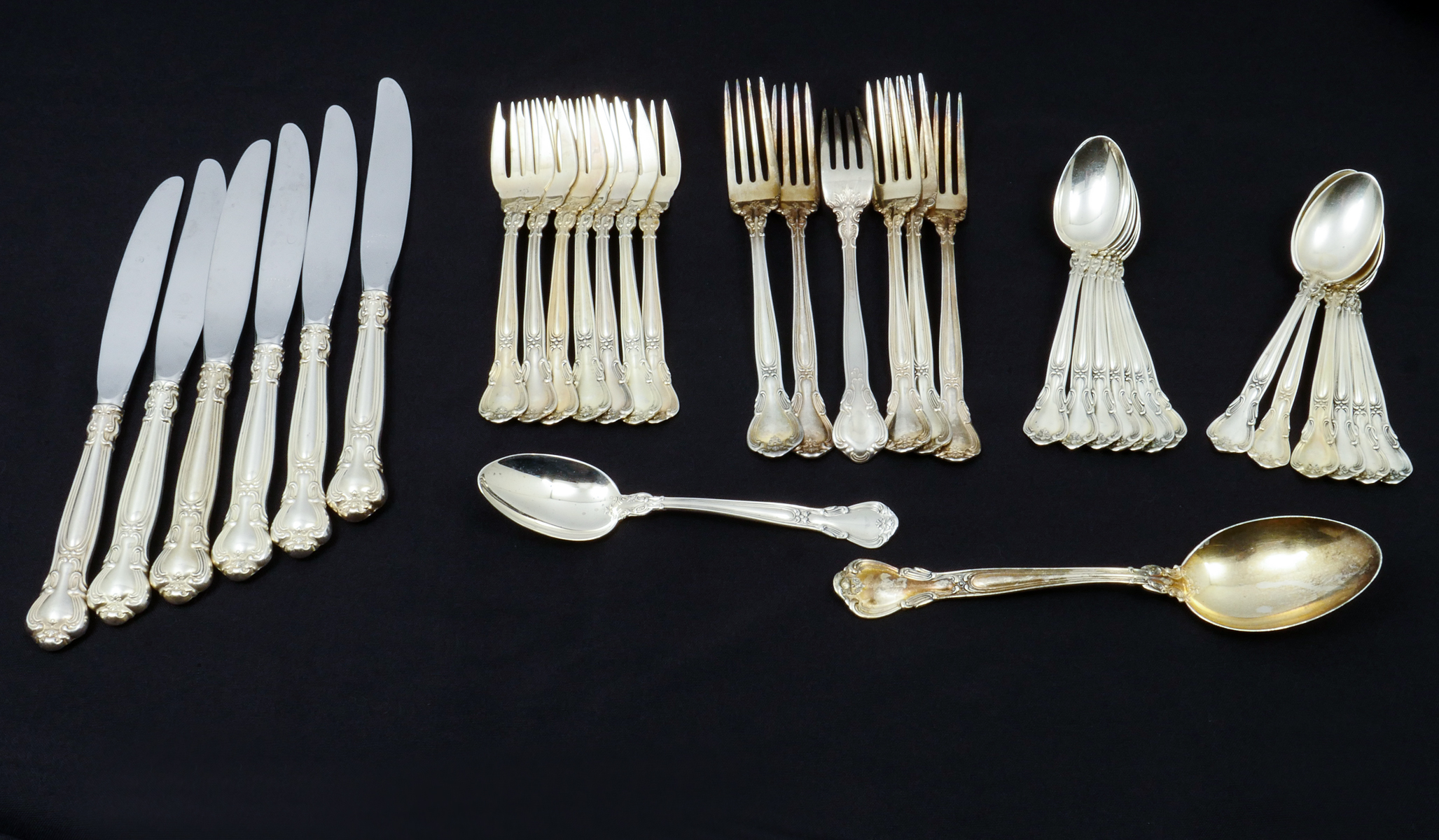 34 PC. GORHAM ''CHANTILLY'' STERLING