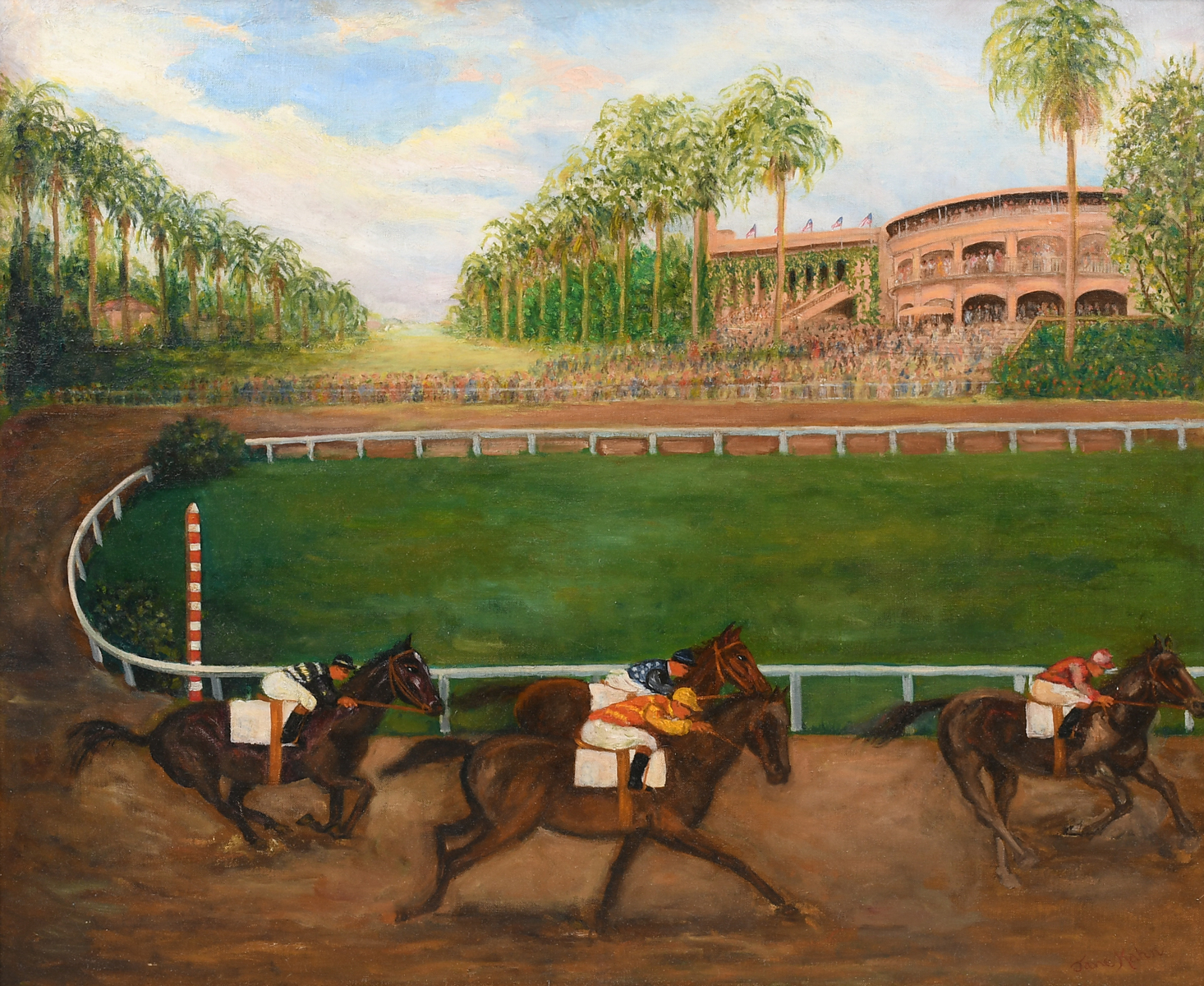 JANE KAHN FLORIDA HORSE RACING 27633c