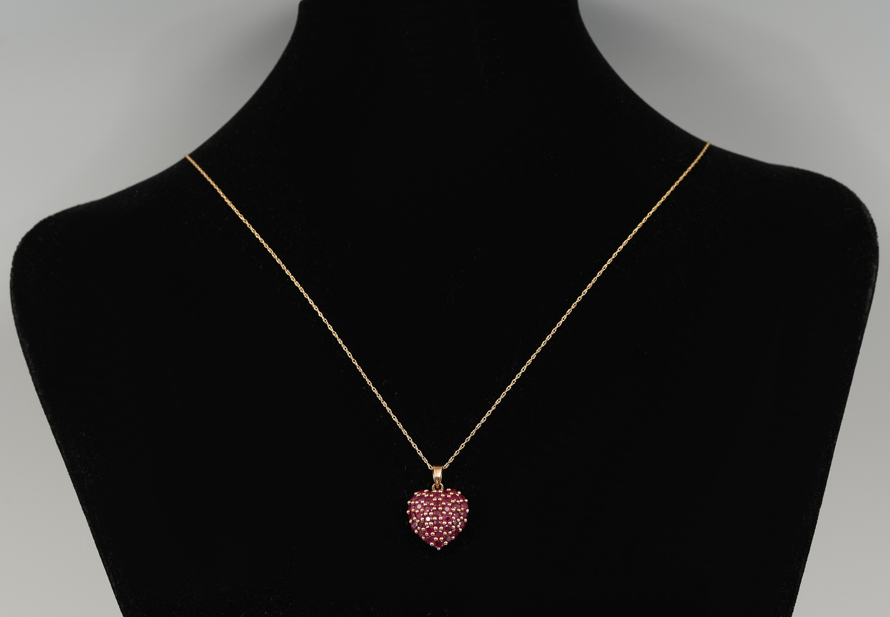14K GOLD AND RUBY HEART PENDANT 276505