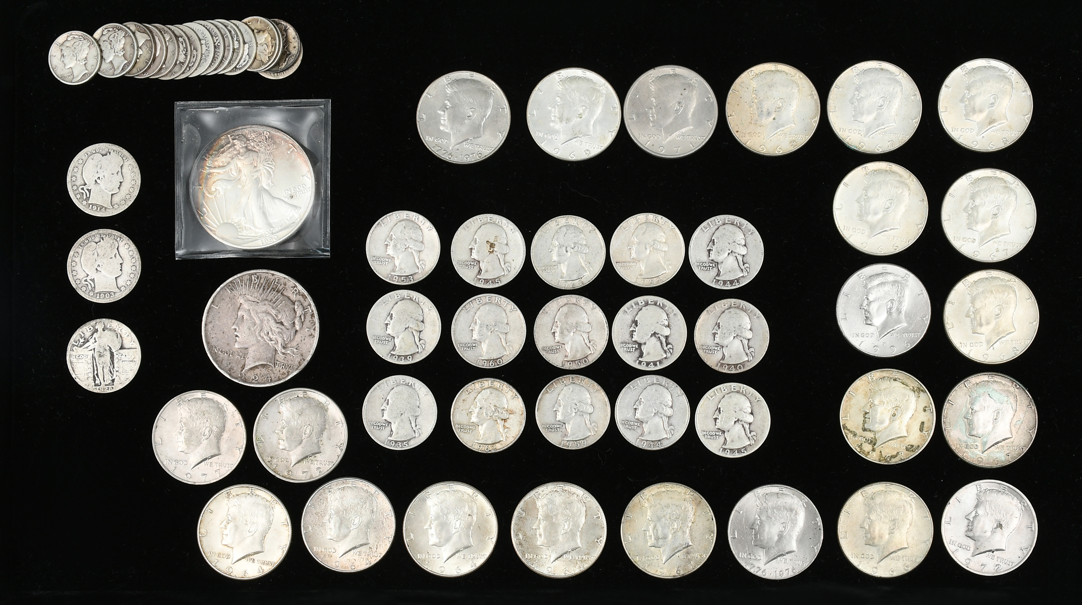 58 PC U S MINT SILVER COIN COLLECTION  276546