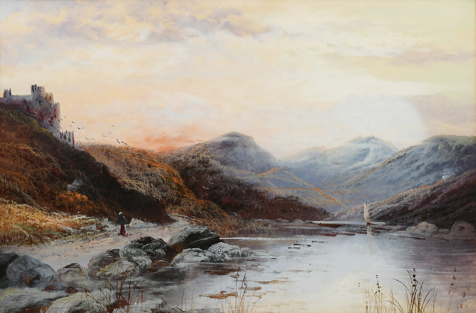 HIGHLAND LOCH PAINTING BY J. MURRAY: