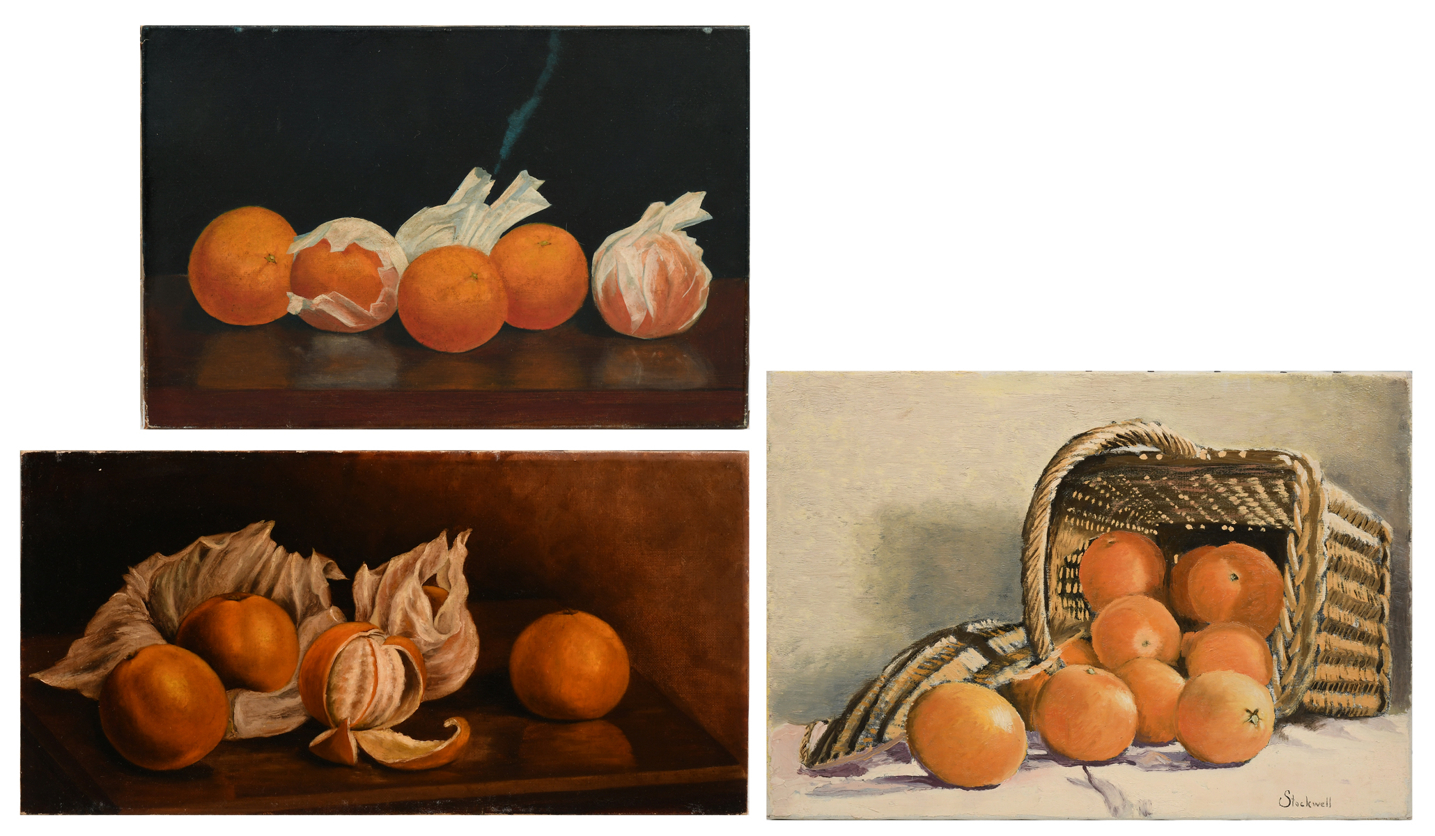 THREE EARLY FLORIDA STILL LIFE PAINTINGS