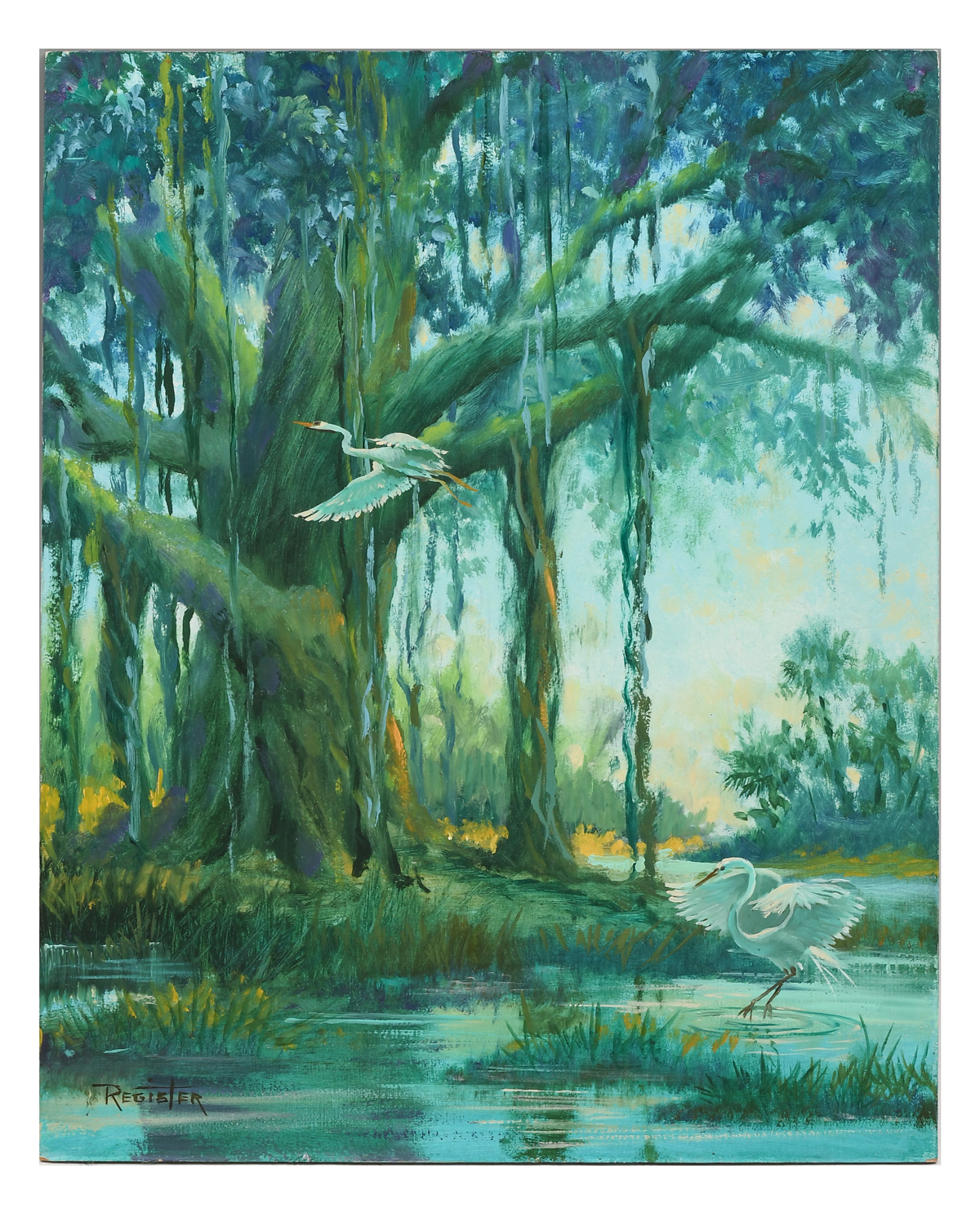 FLORIDA PAINTING WITH EGRETS BY 276661