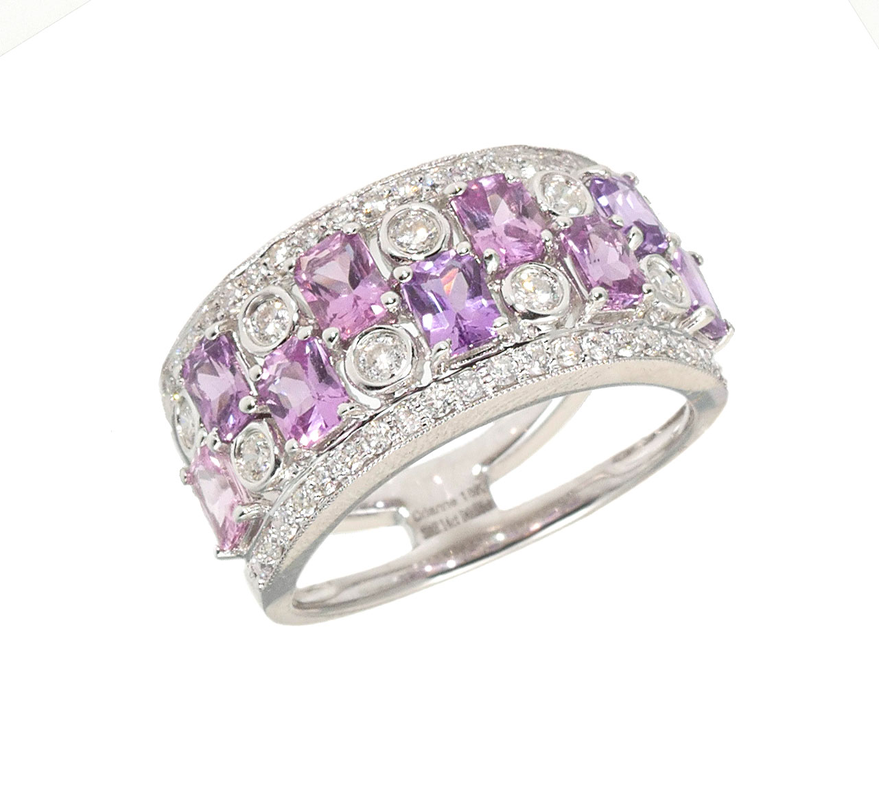 18K UNHEATED PINK SAPPHIRE DIAMOND 2768d9