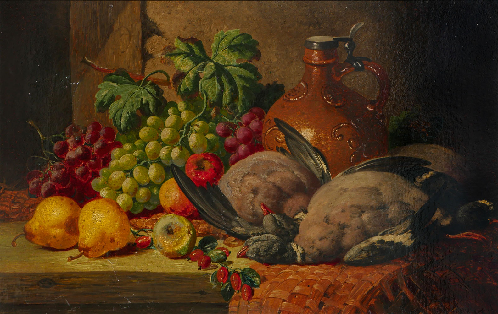 FINELY DETAILED STILL LIFE PAINTING: