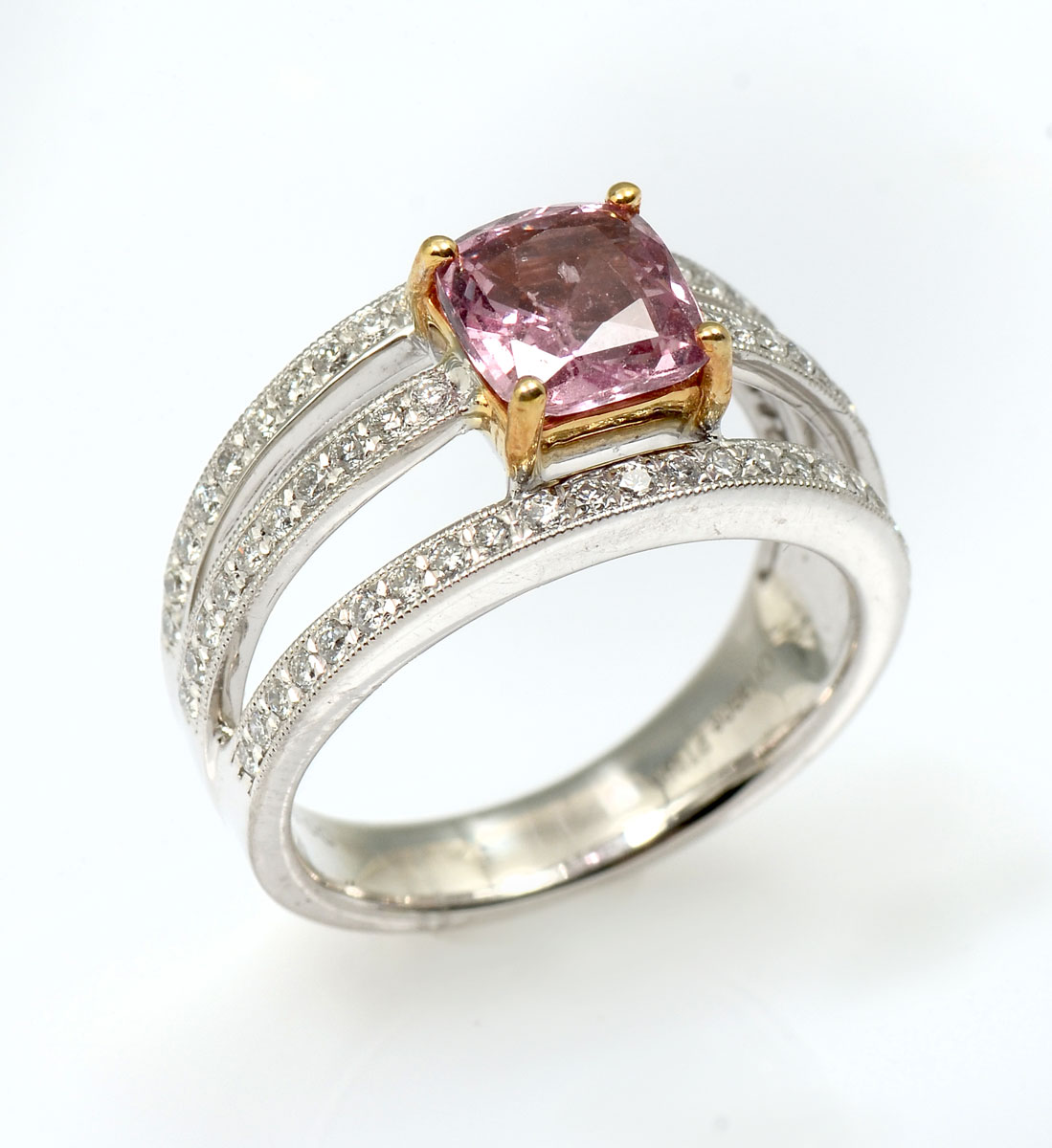 PLATINUM PINK SAPPHIRE DIAMOND 276a23