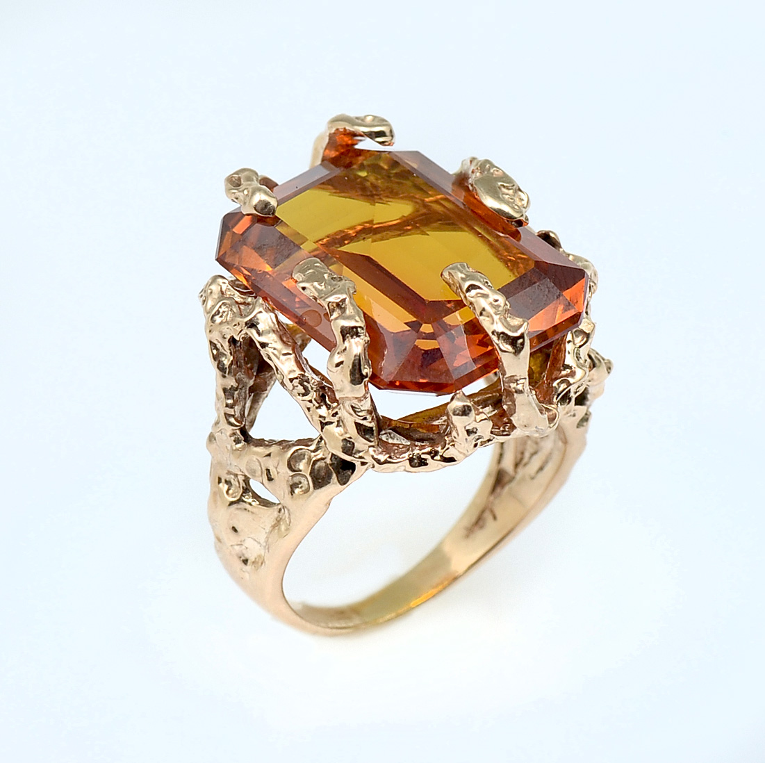 14K 1970 S 20 CT CITRINE RING  276a76