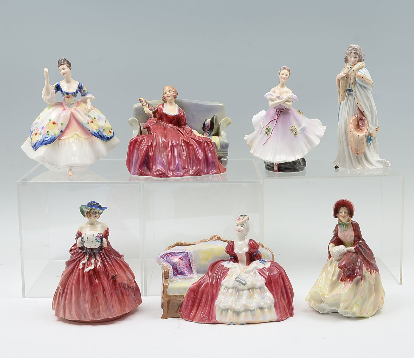 7 PC LOT ROYAL DOULTON LADY FIGURES  276b33