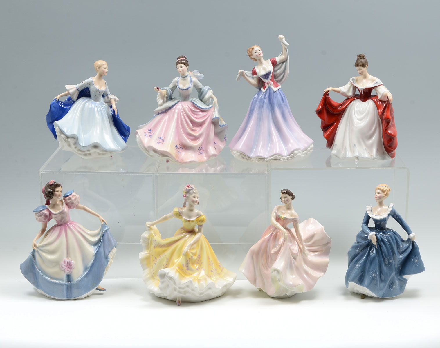 8 PC LOT ROYAL DOULTON FIGURINES: 1)