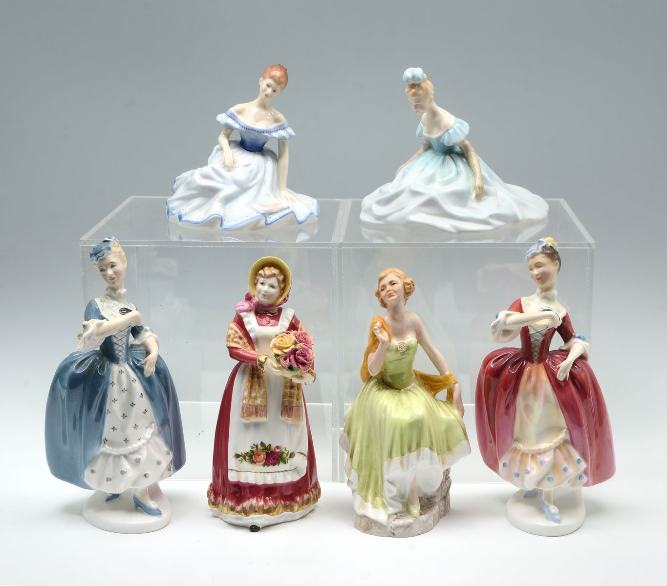 6 PC LOT ROYAL DOULTON & PETITE LADY