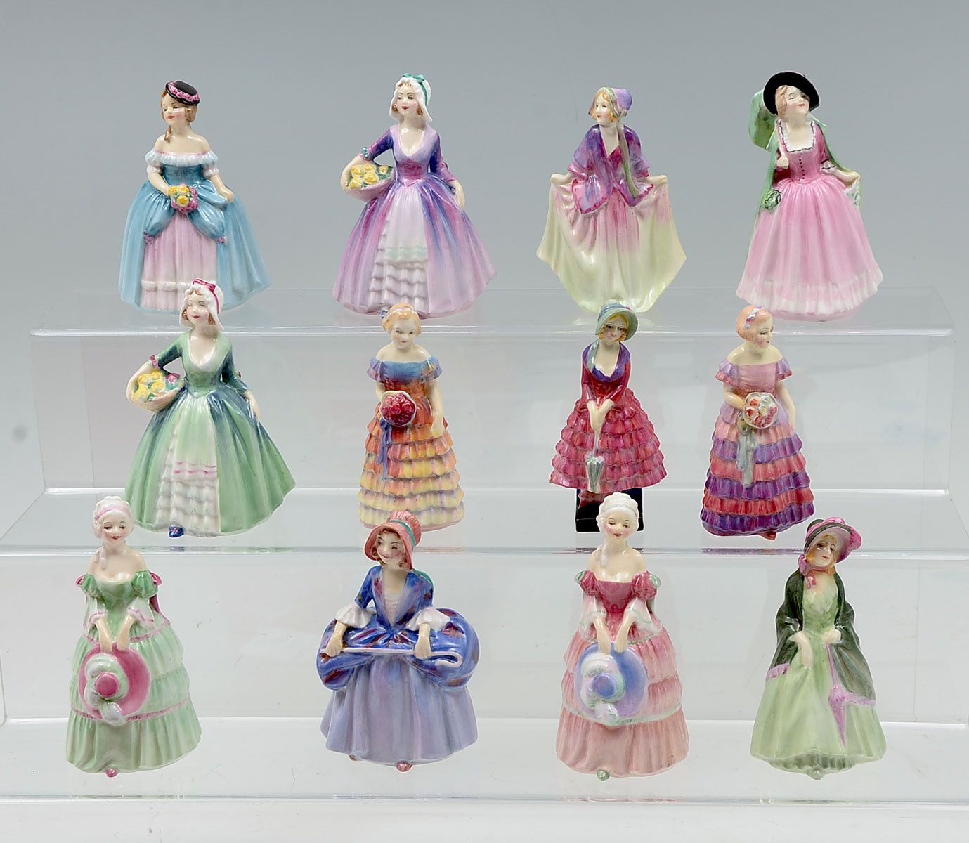 12 PC. RARE MINIATURE ROYAL DOULTON