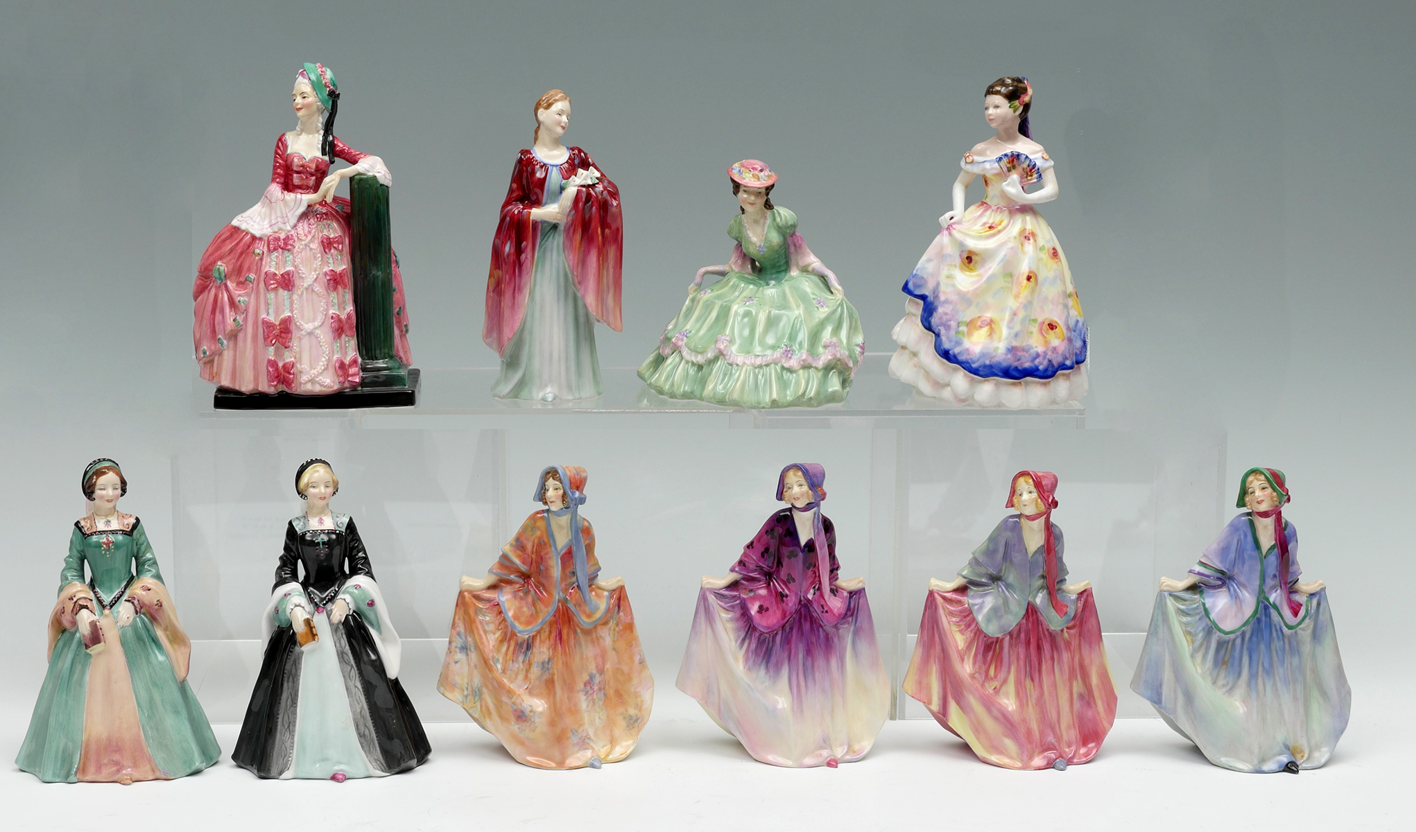 10 ROYAL DOULTON LADY FIGURINES: 1)