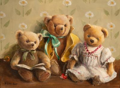 Deborah Jones (1921-2012)/Teddy Bears/signed/oil