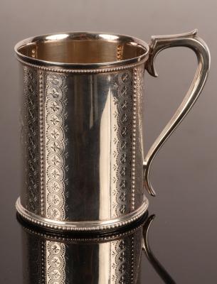 A Victorian silver Christening mug,