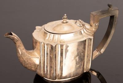 A silver teapot, London circa 1910,