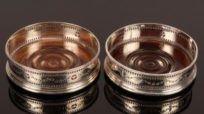 A pair of George III silver wine